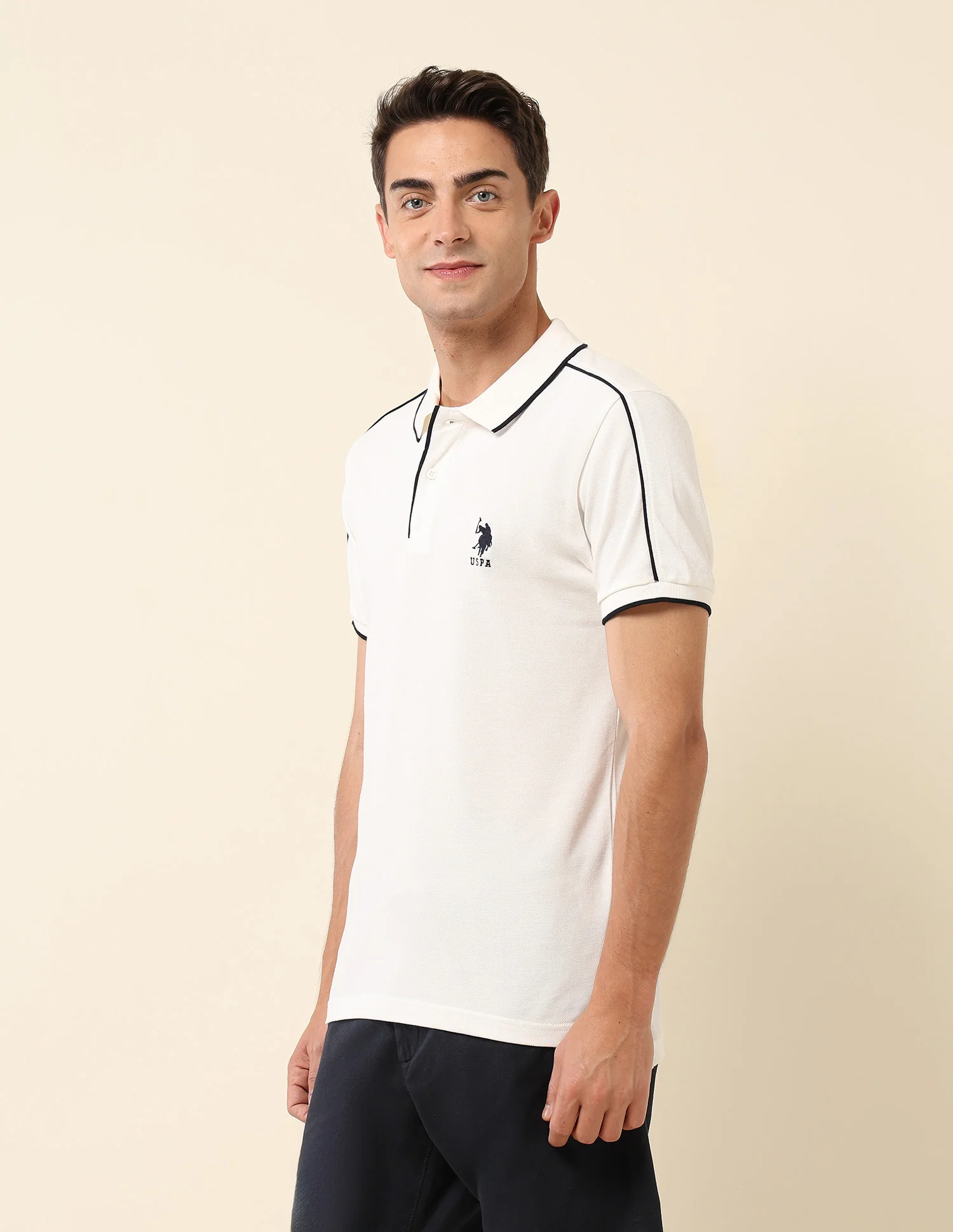 Slim Fit Solid Polo Shirt - Image 4