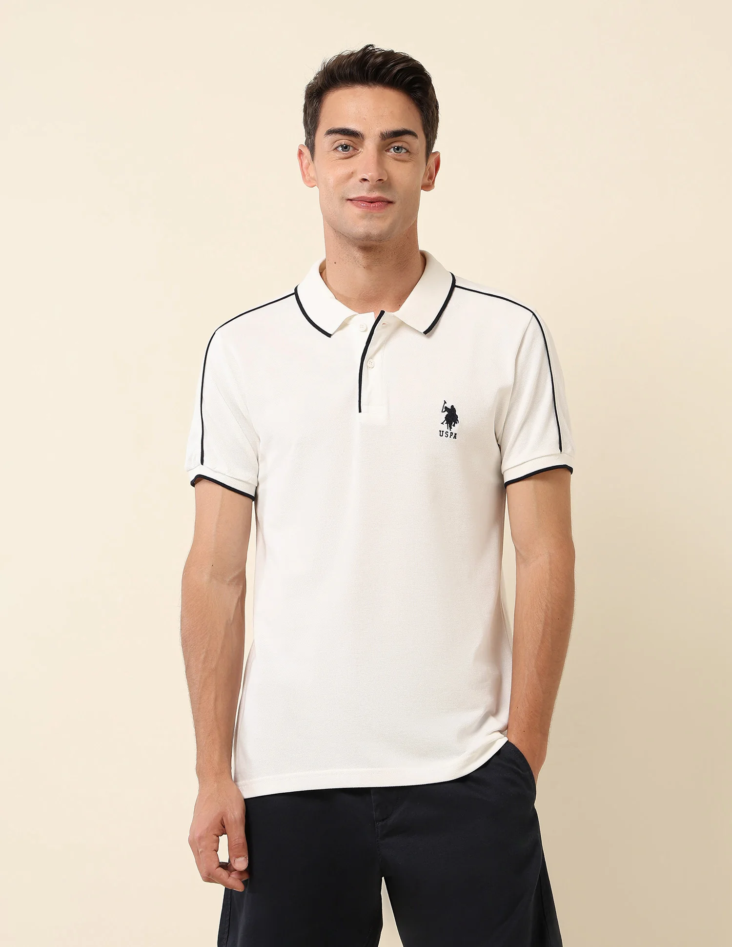 Slim Fit Solid Polo Shirt - Image 6
