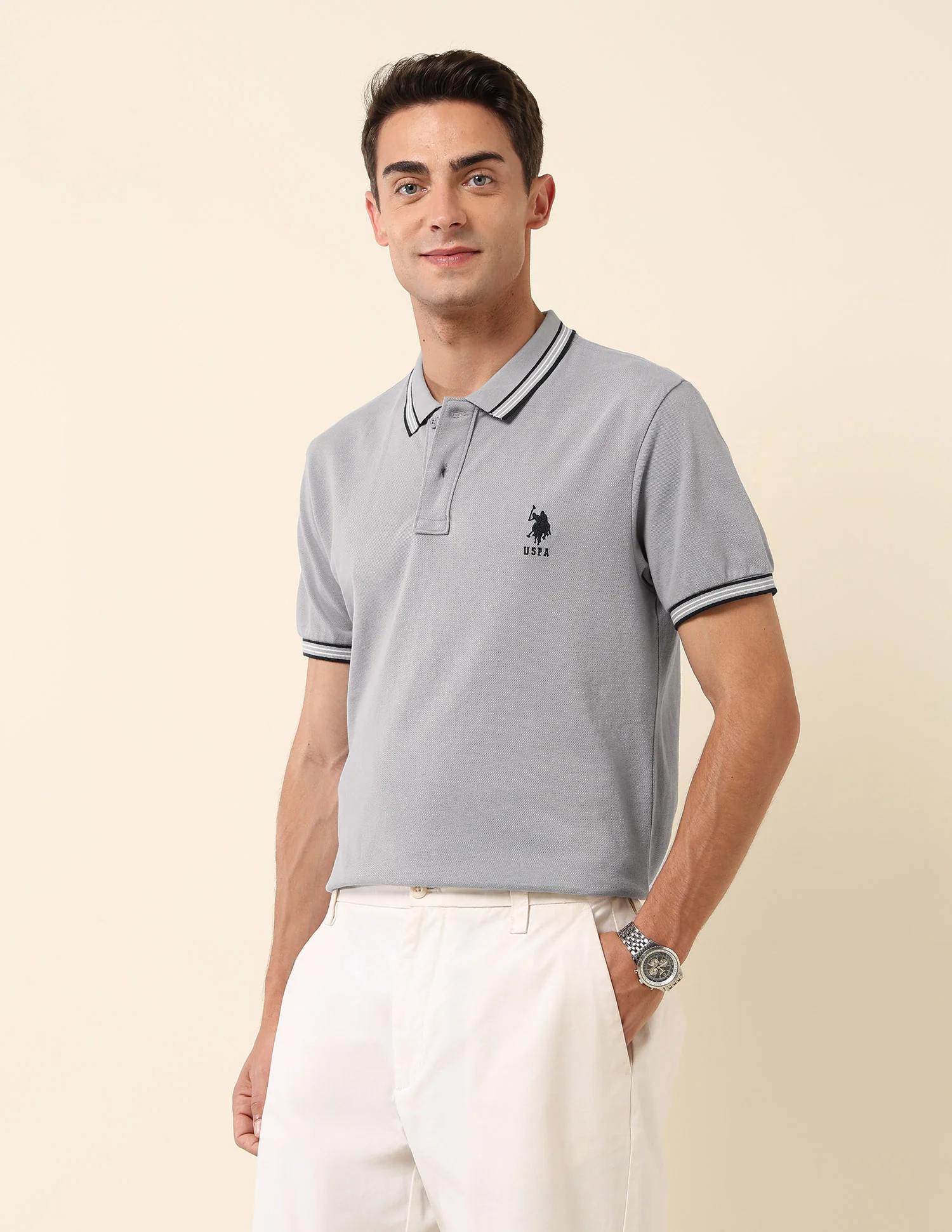 Slim Fit Solid Polo Shirt