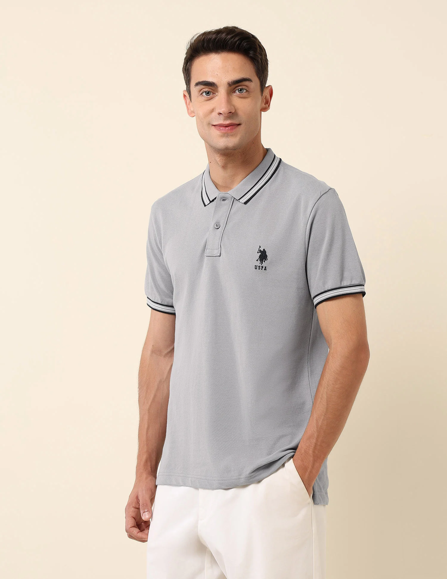 Slim Fit Solid Polo Shirt - Image 4
