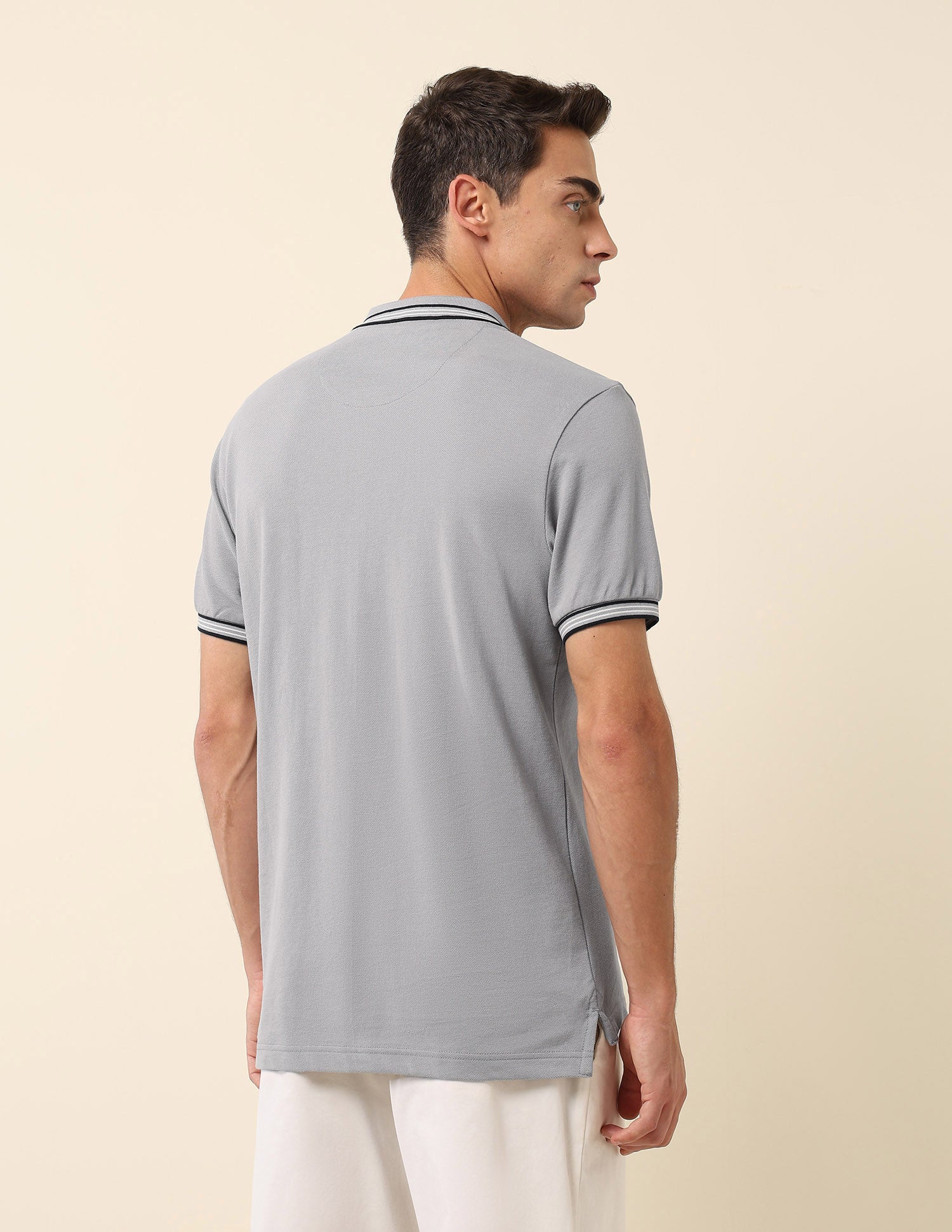 Slim Fit Solid Polo Shirt - Image 5