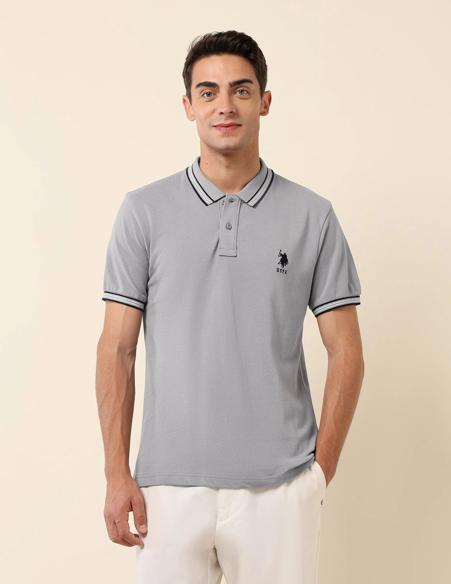 Slim Fit Solid Polo Shirt - Image 6