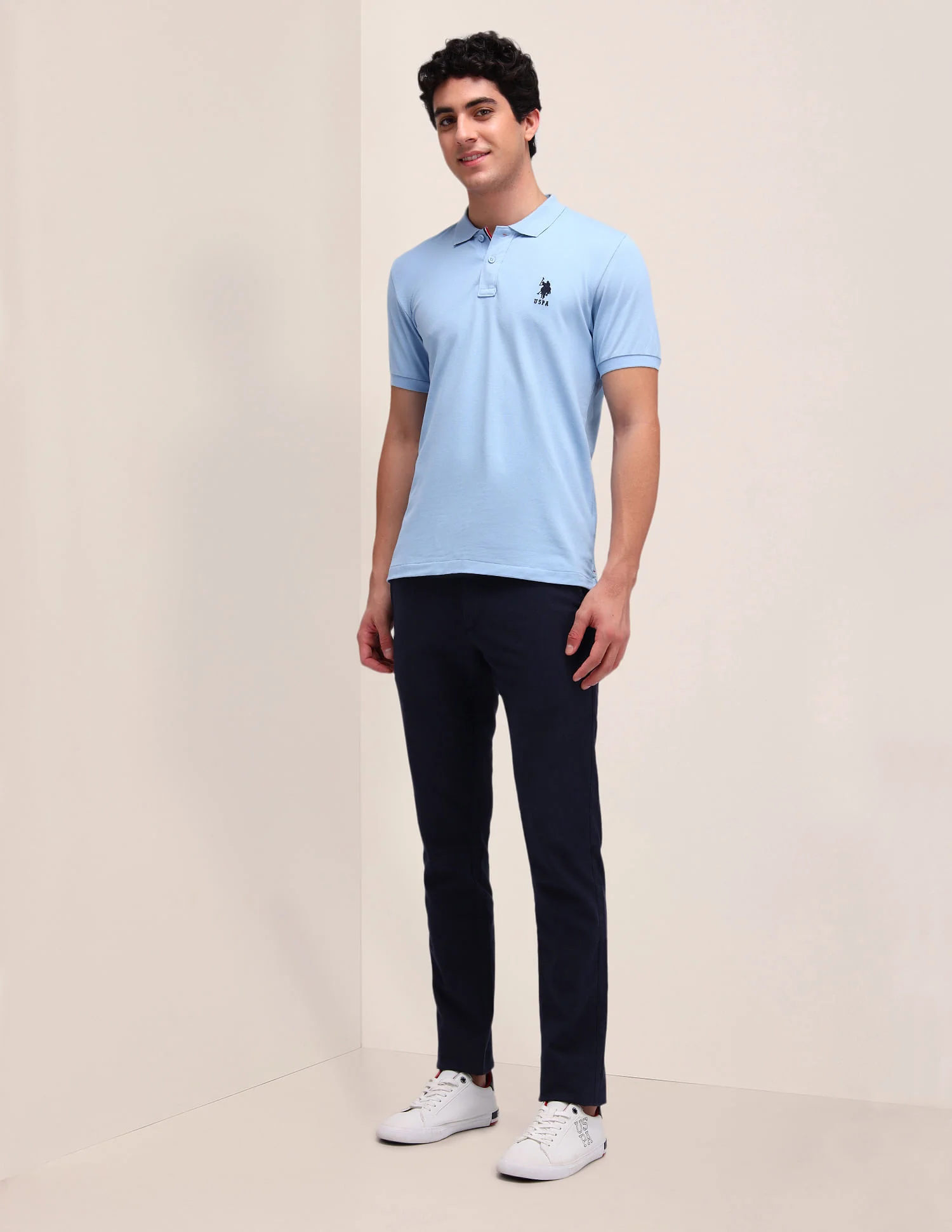 Slim Fit Solid Polo Shirt - Image 3