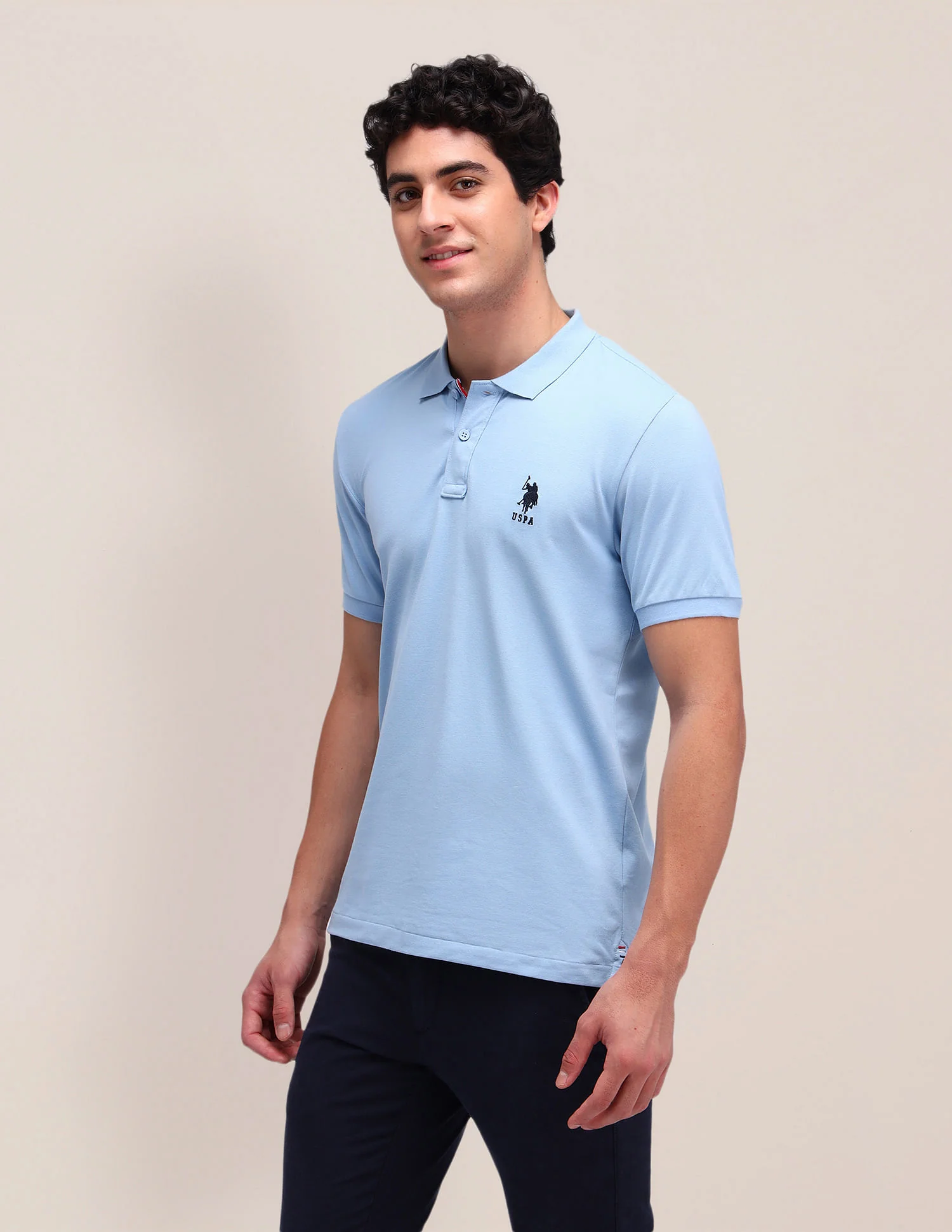Slim Fit Solid Polo Shirt - Image 4