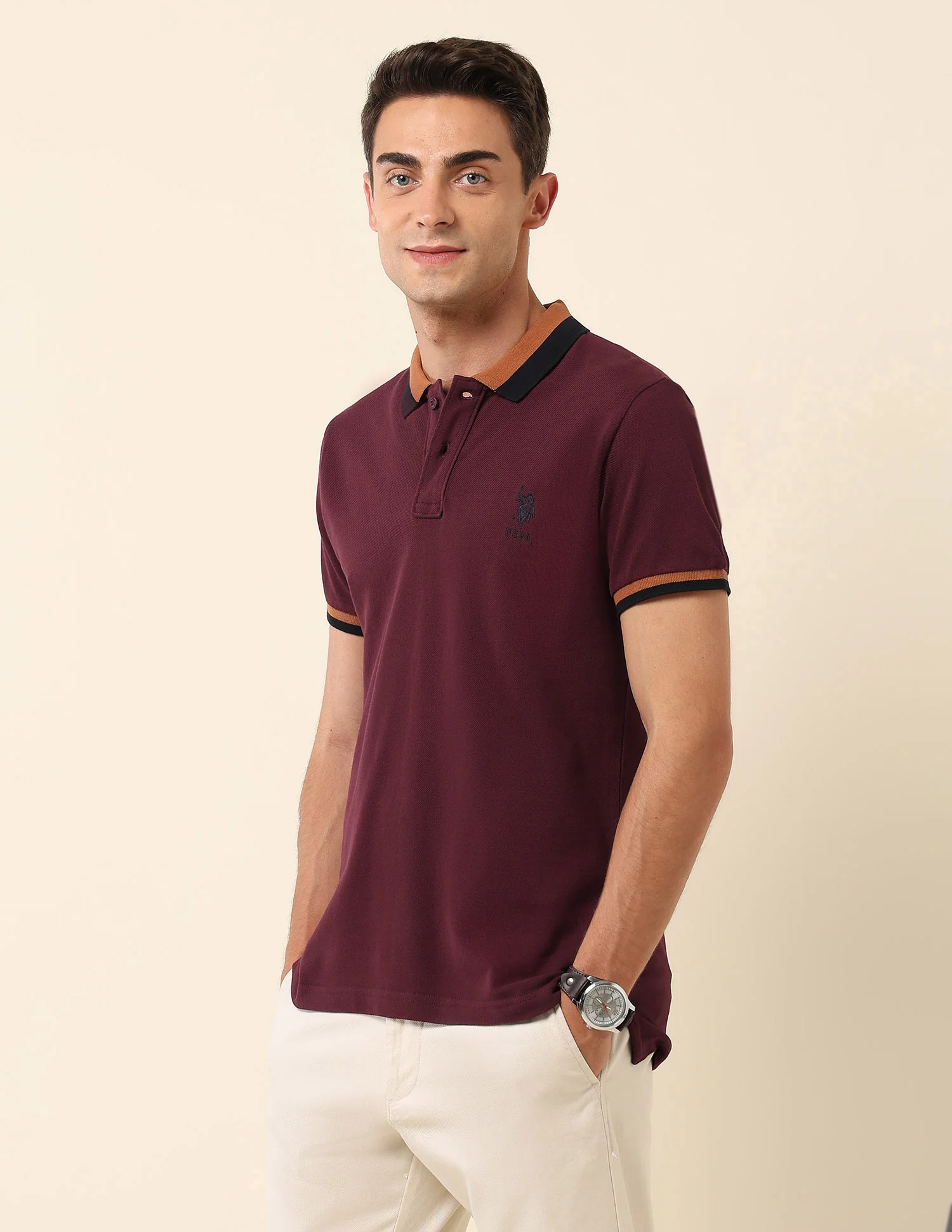 Slim Fit Solid Polo Shirt