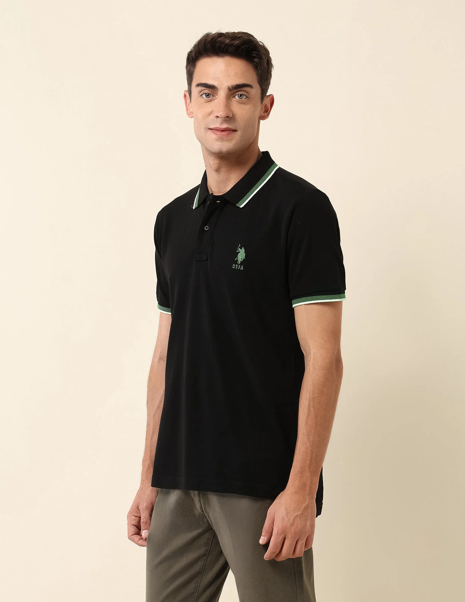 Slim Fit Solid Polo Shirt - Image 4