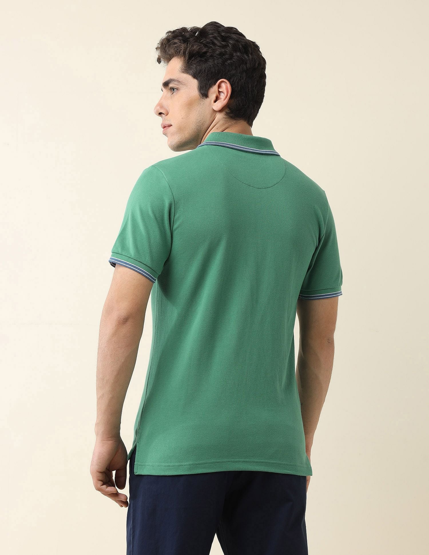 Slim Fit Solid Polo Shirt - Image 5