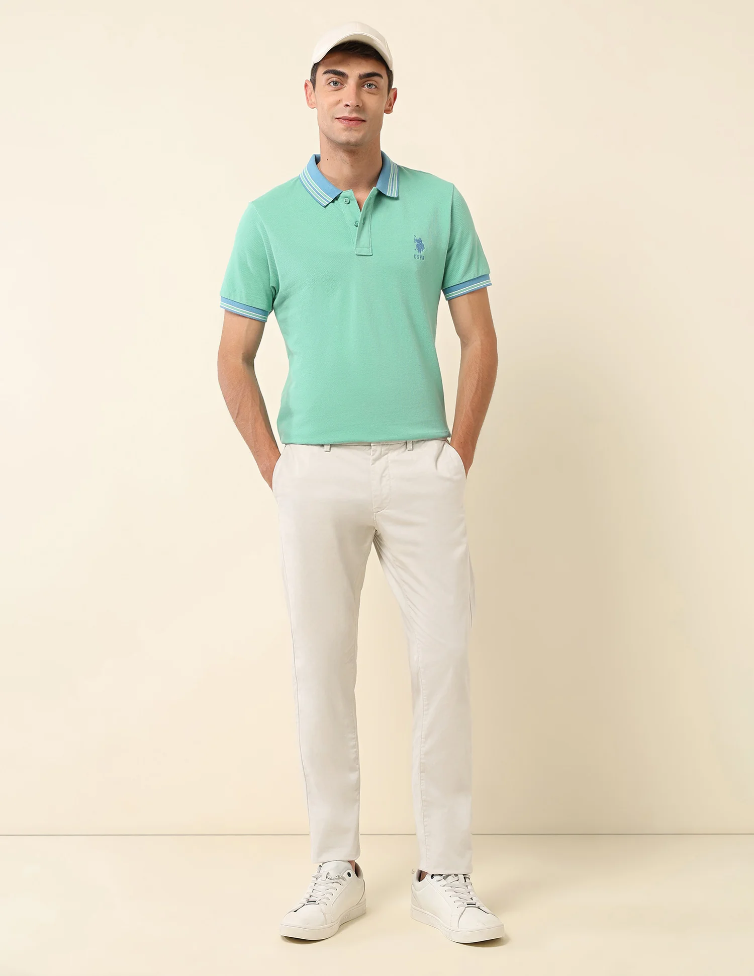Slim Fit Solid Polo Shirt - Image 3