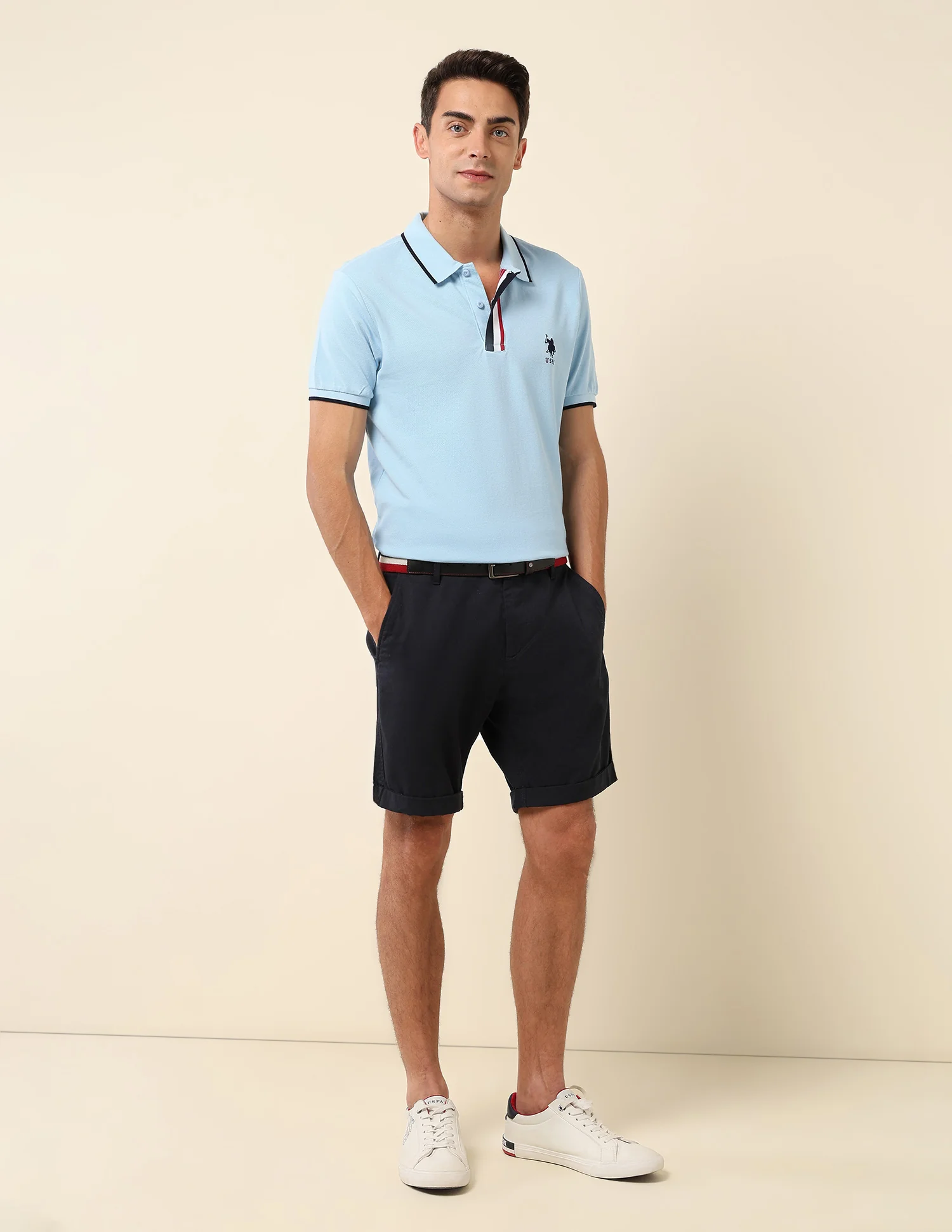 Slim Fit Solid Polo Shirt - Image 3