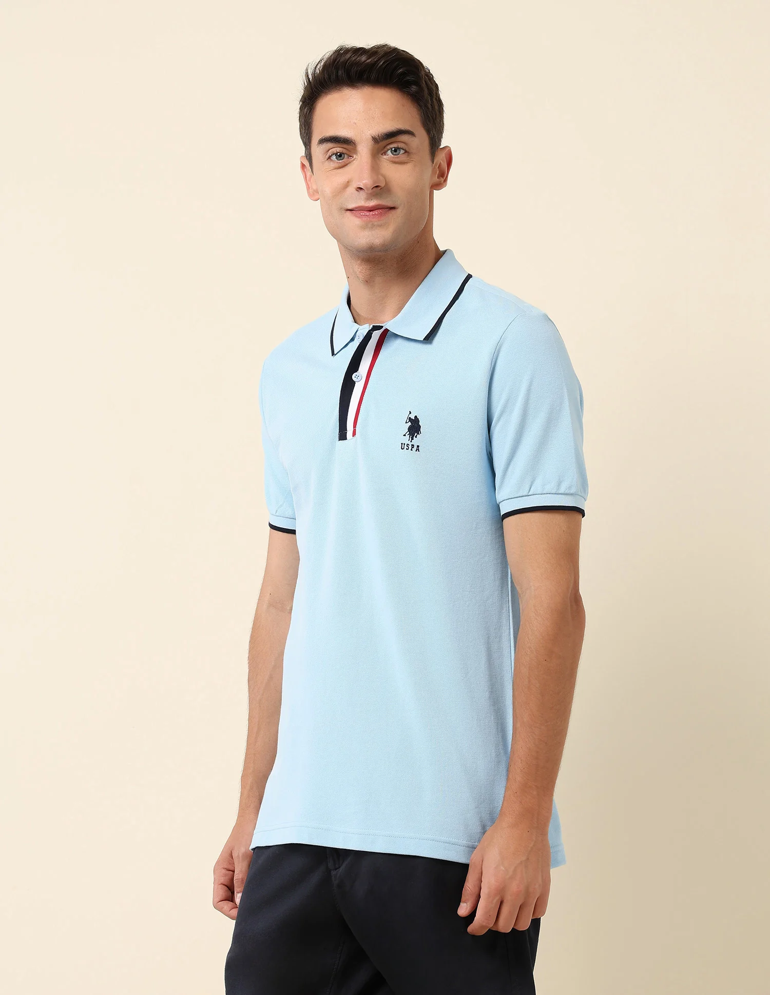 Slim Fit Solid Polo Shirt - Image 4