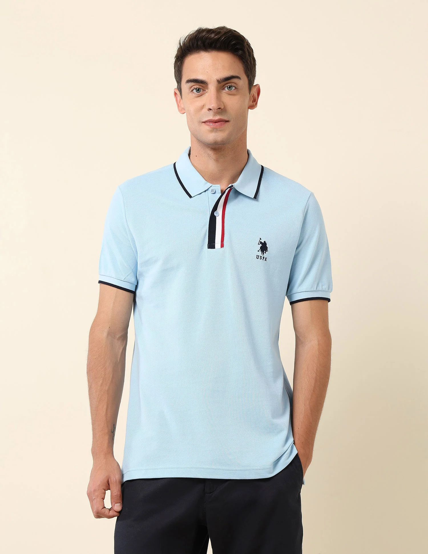 Slim Fit Solid Polo Shirt - Image 6