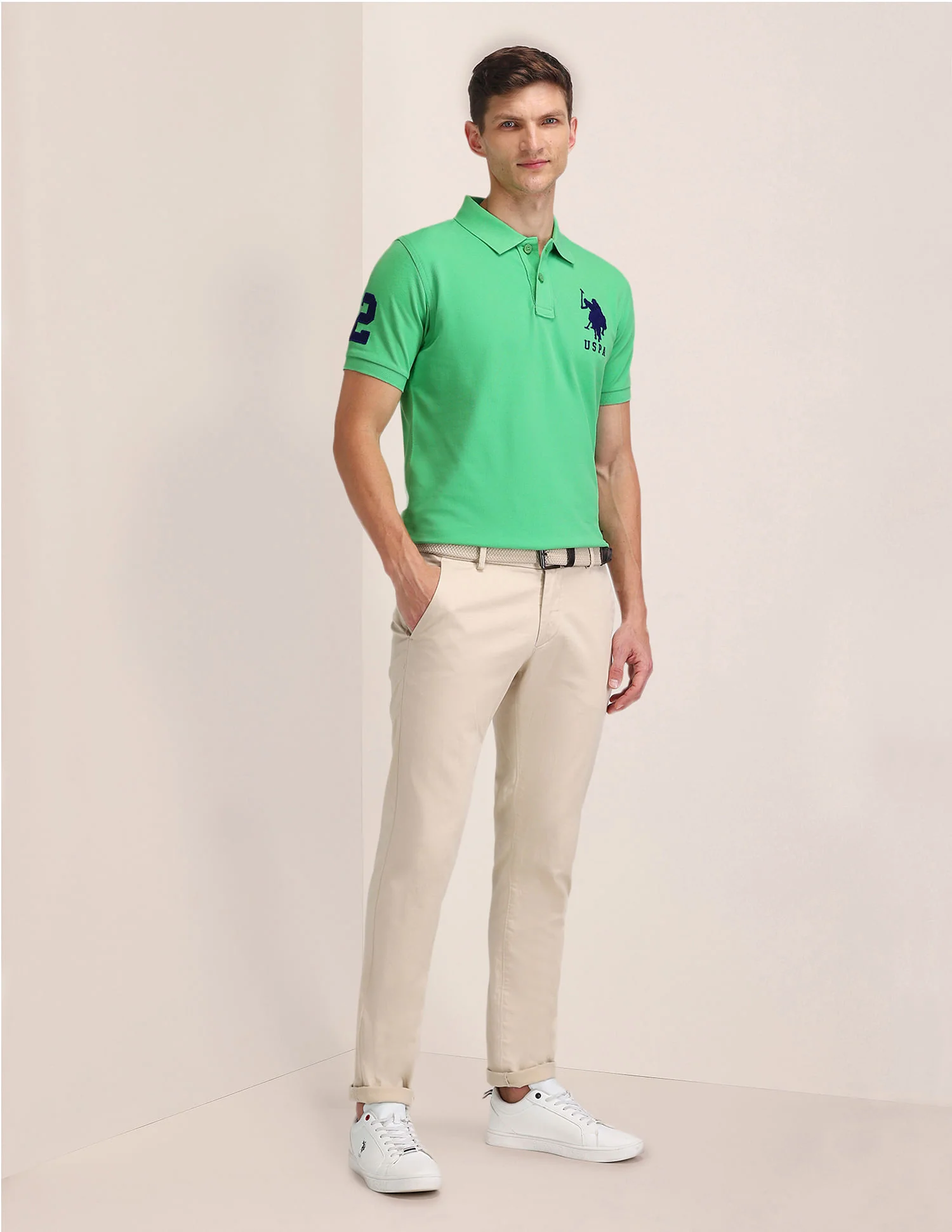 Slim Fit Solid Polo Shirt - Image 3