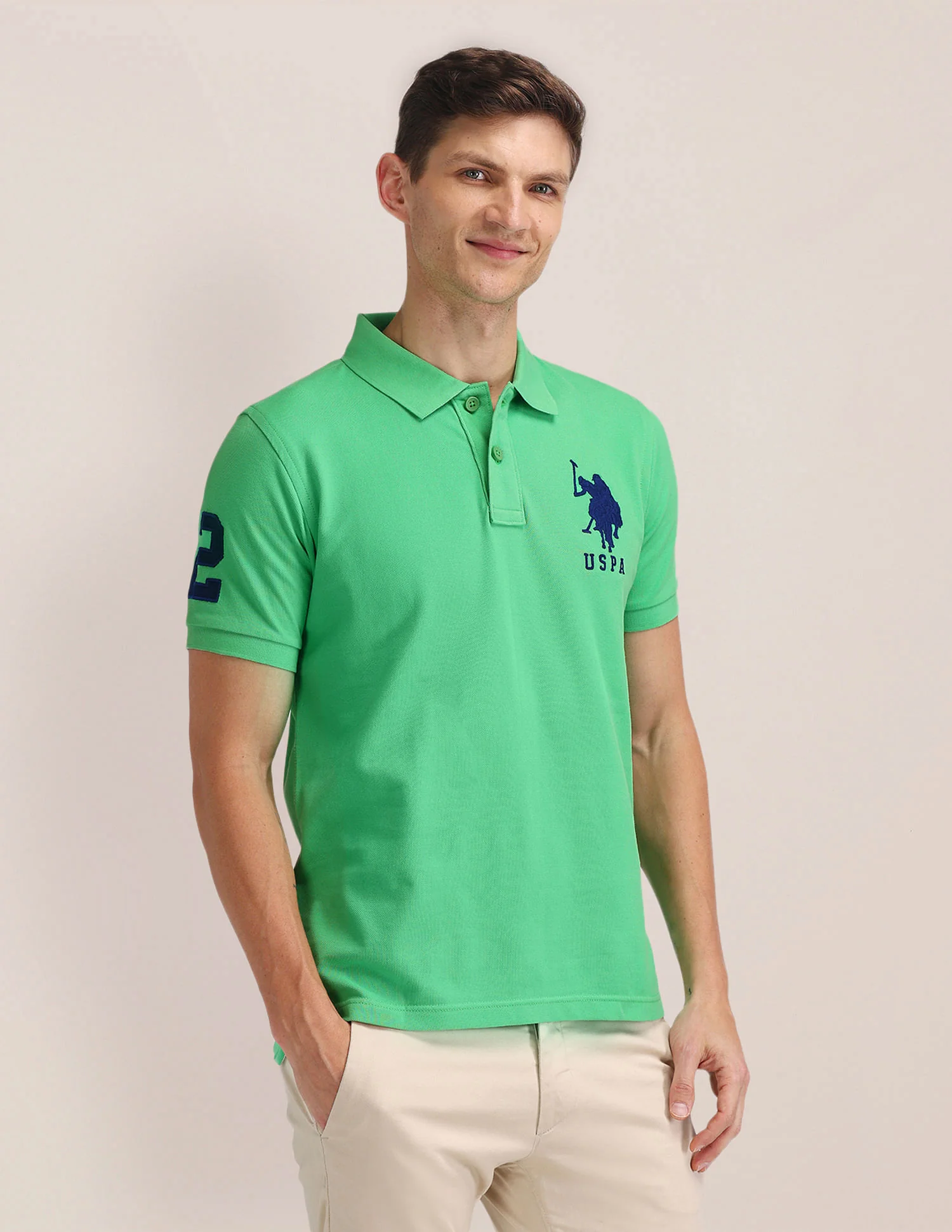 Slim Fit Solid Polo Shirt - Image 4