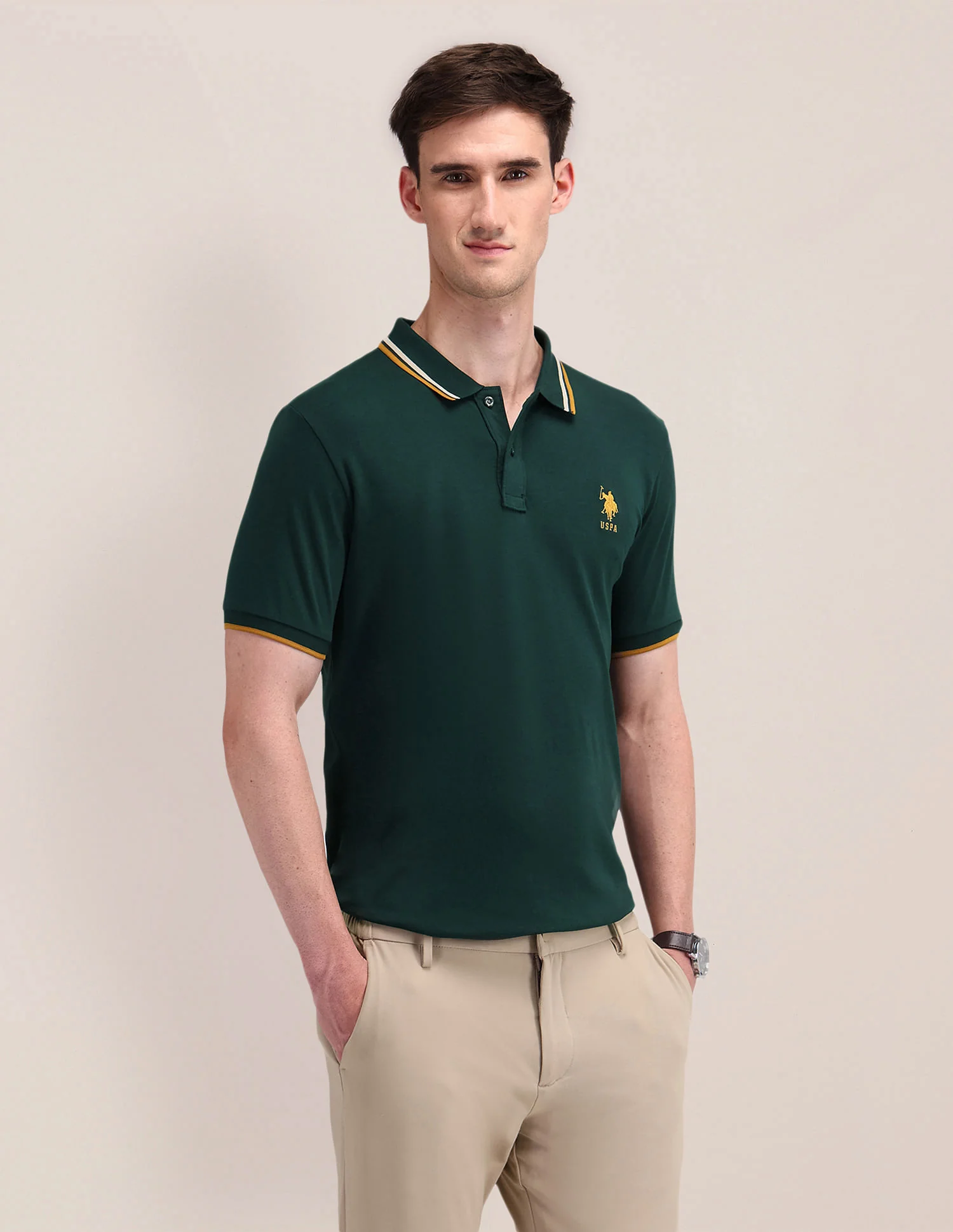 Slim Fit Solid Polo Shirt