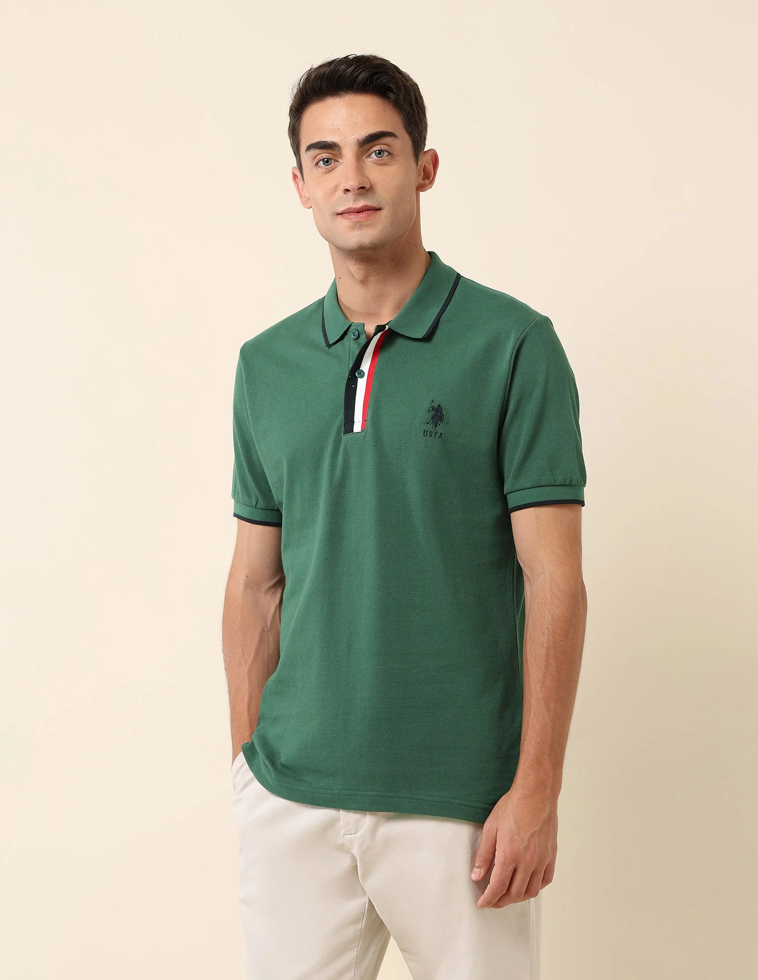 Slim Fit Solid Polo Shirt - Image 4