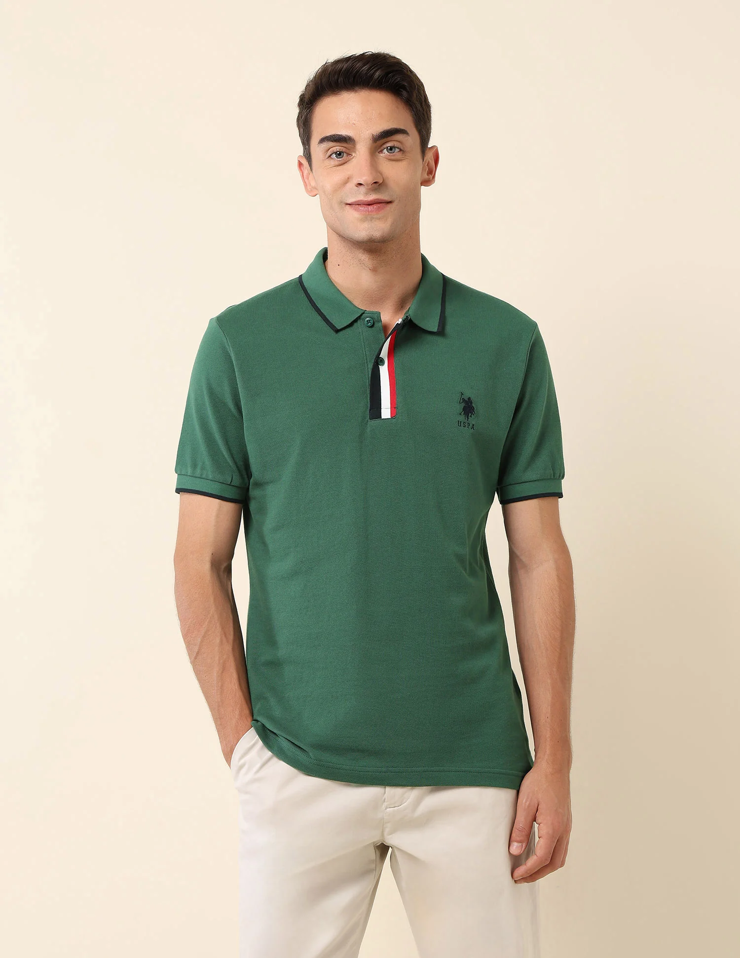 Slim Fit Solid Polo Shirt - Image 6