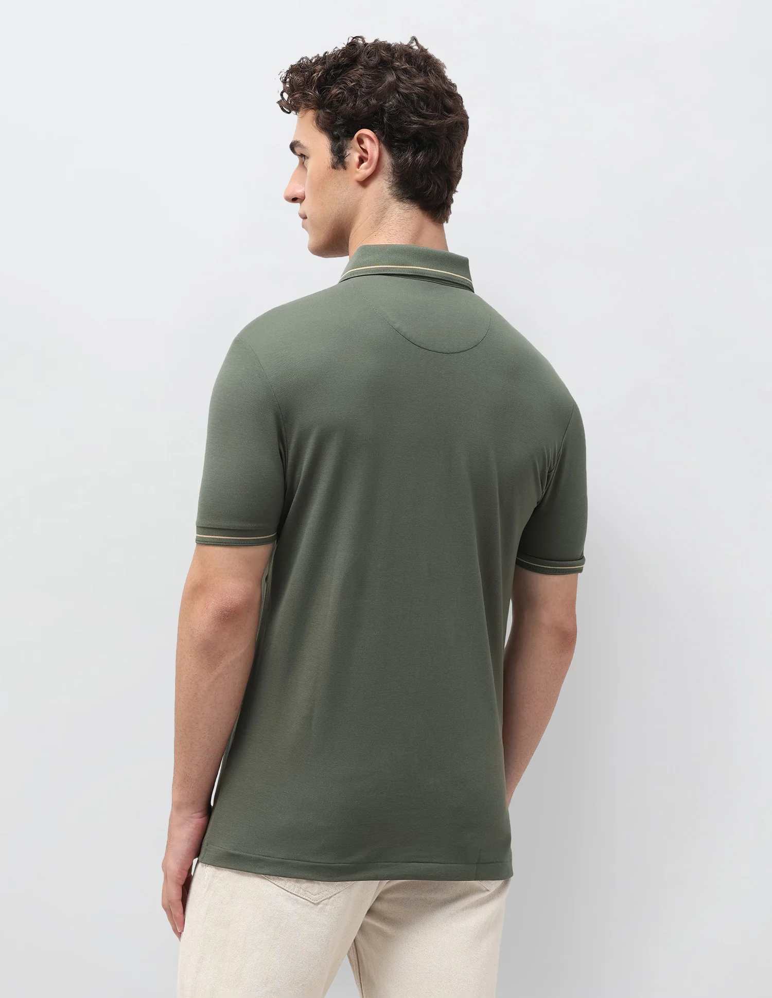 Slim Fit Solid Polo Shirt - Image 5