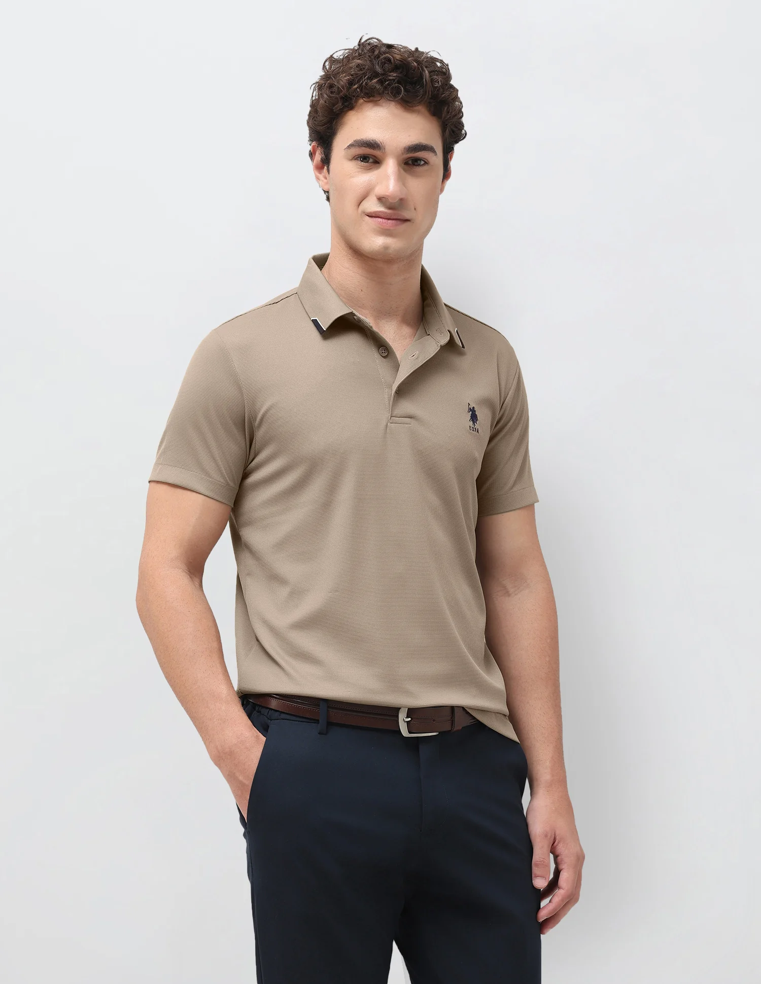 Slim Fit Solid Polo Shirt