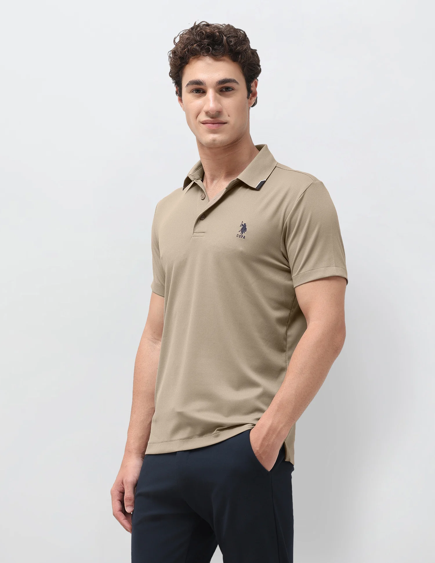 Slim Fit Solid Polo Shirt - Image 4