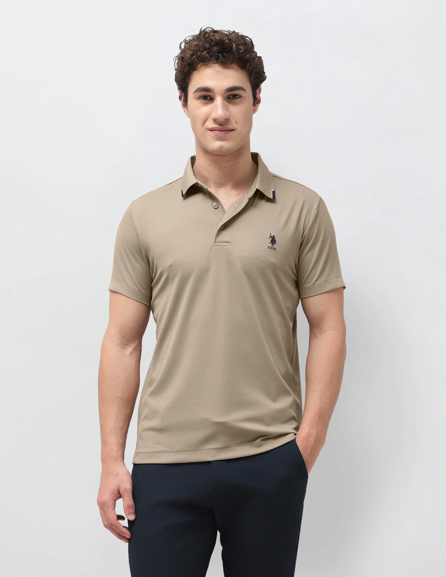 Slim Fit Solid Polo Shirt - Image 6