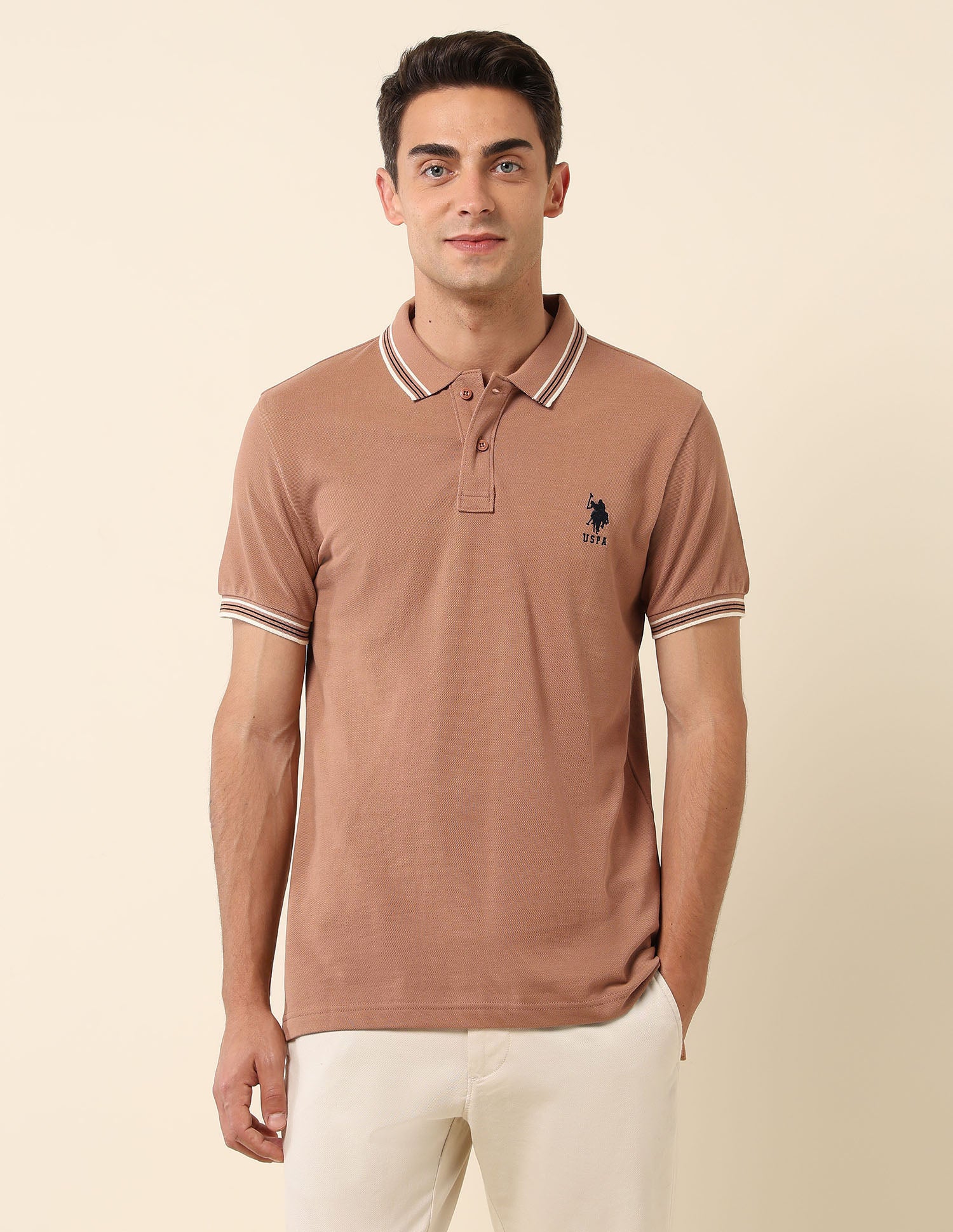 Slim Fit Solid Polo Shirt - Image 6