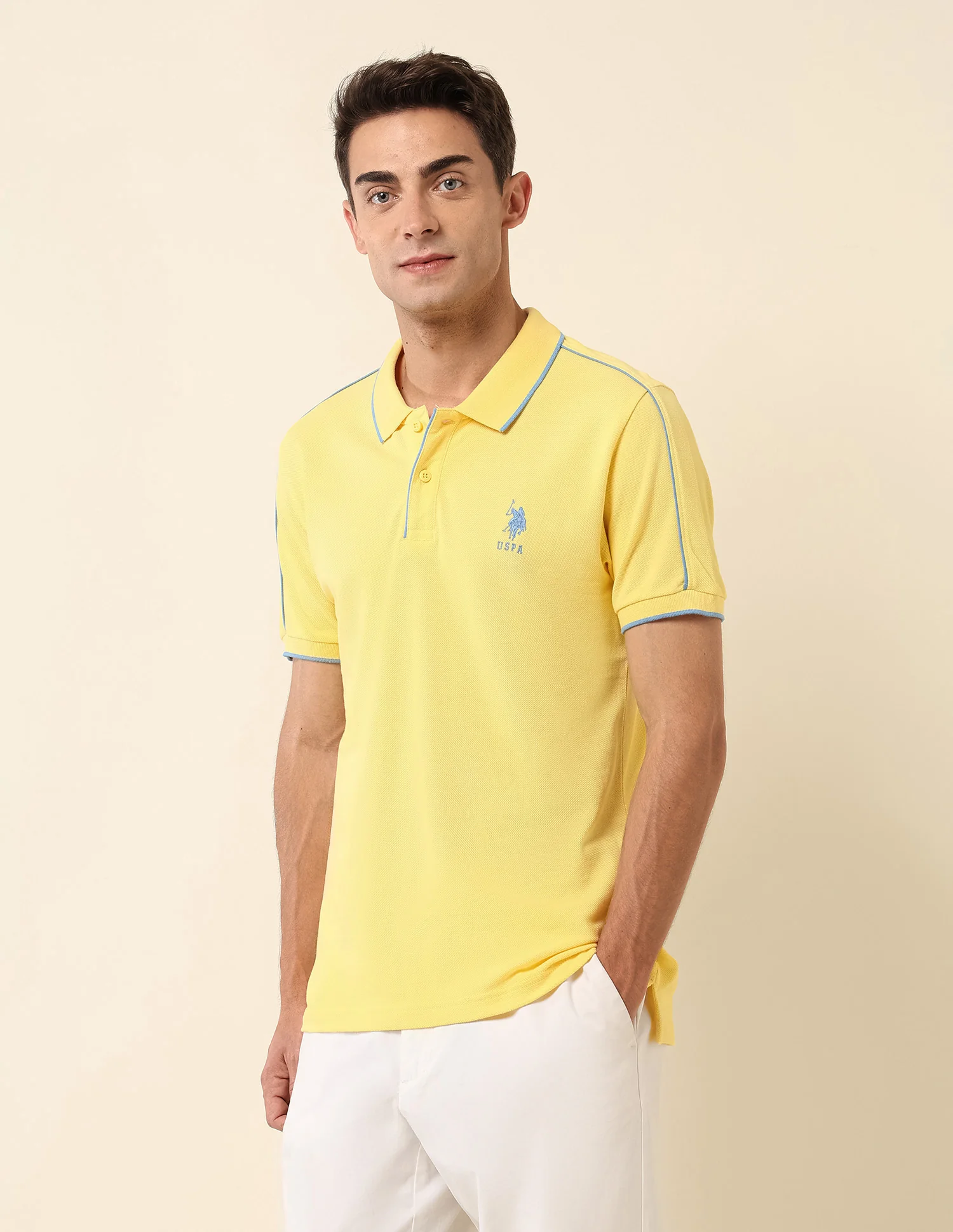 Slim Fit Solid Polo Shirt - Image 4