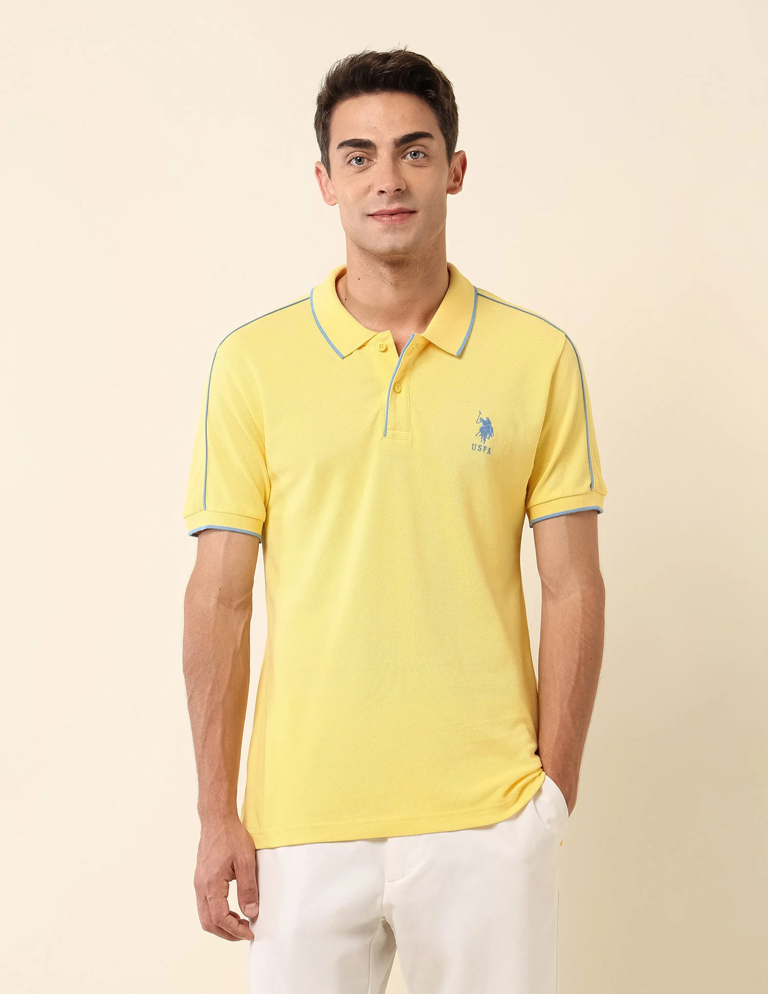 Slim Fit Solid Polo Shirt - Image 6