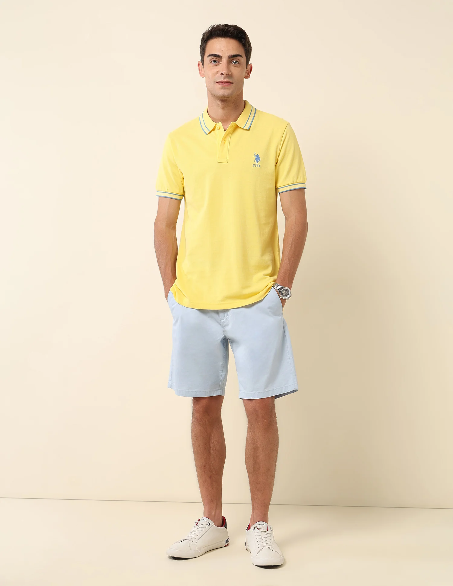 Slim Fit Solid Polo Shirt - Image 3
