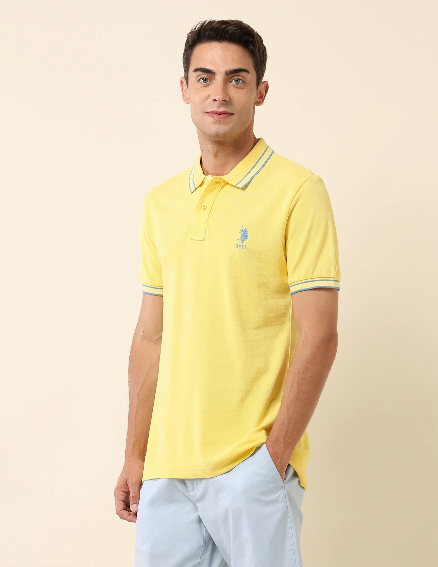 Slim Fit Solid Polo Shirt - Image 4