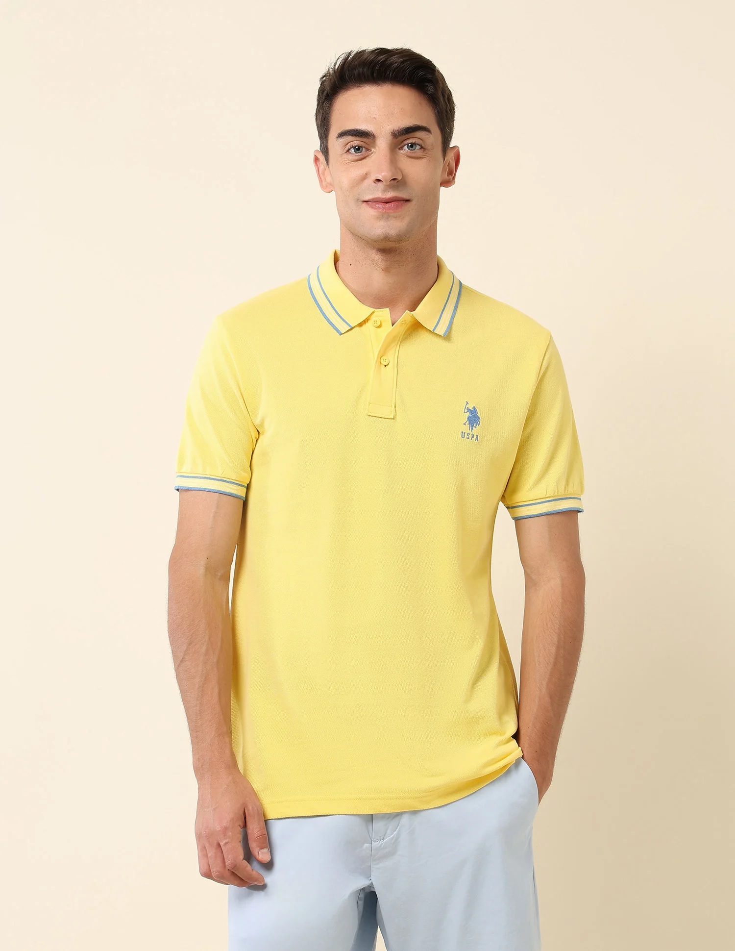 Slim Fit Solid Polo Shirt - Image 6