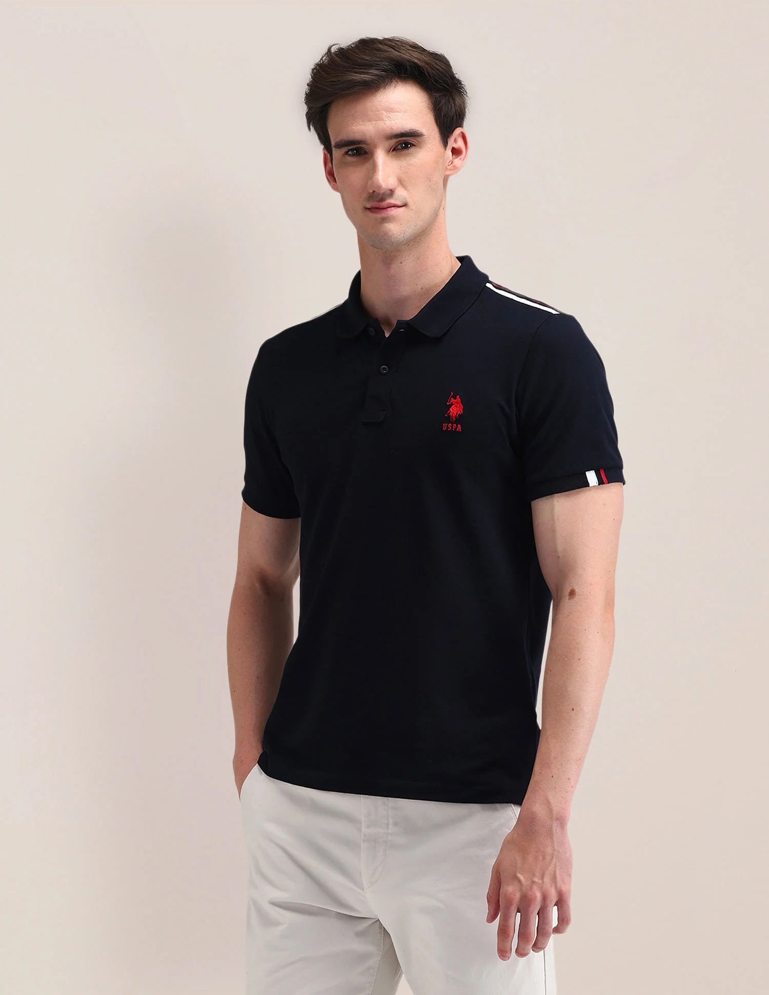 Slim Fit Solid Polo Shirt - Image 4