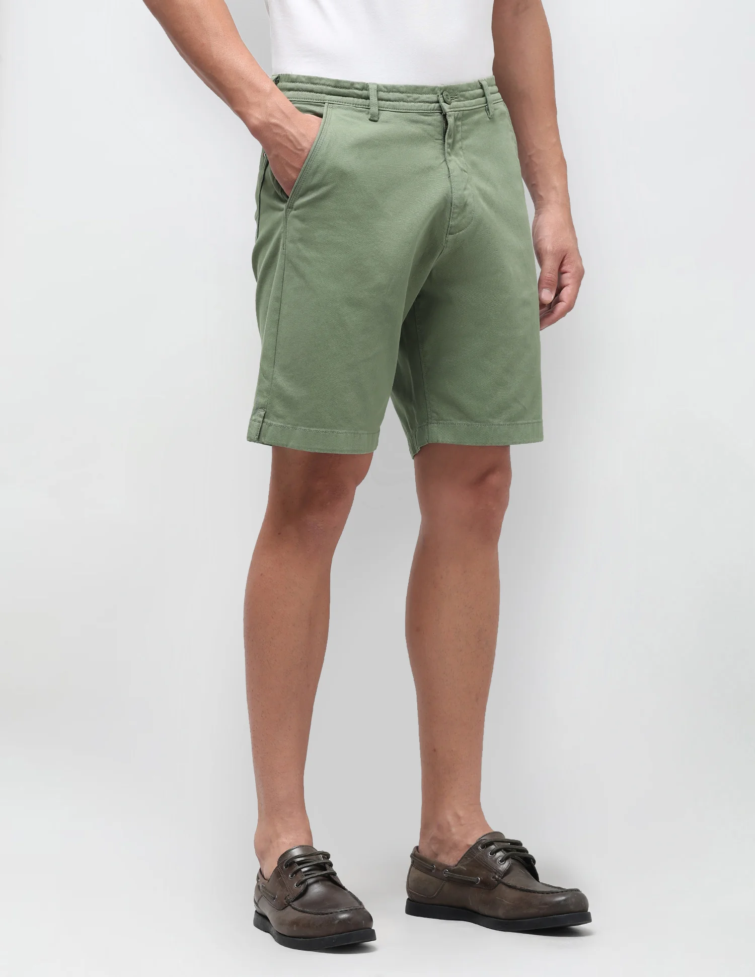 Slim Fit Solid Shorts - Image 4