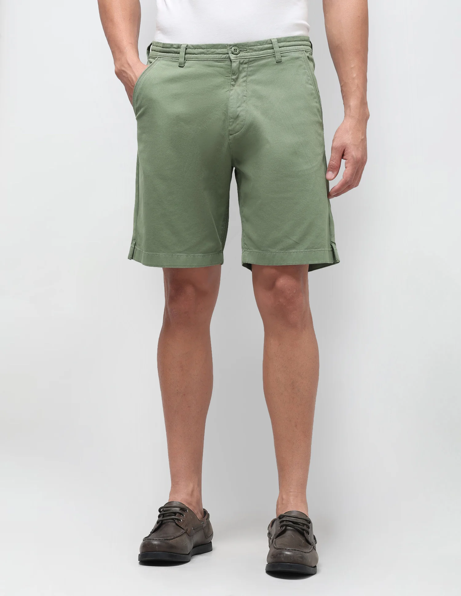 Slim Fit Solid Shorts - Image 6