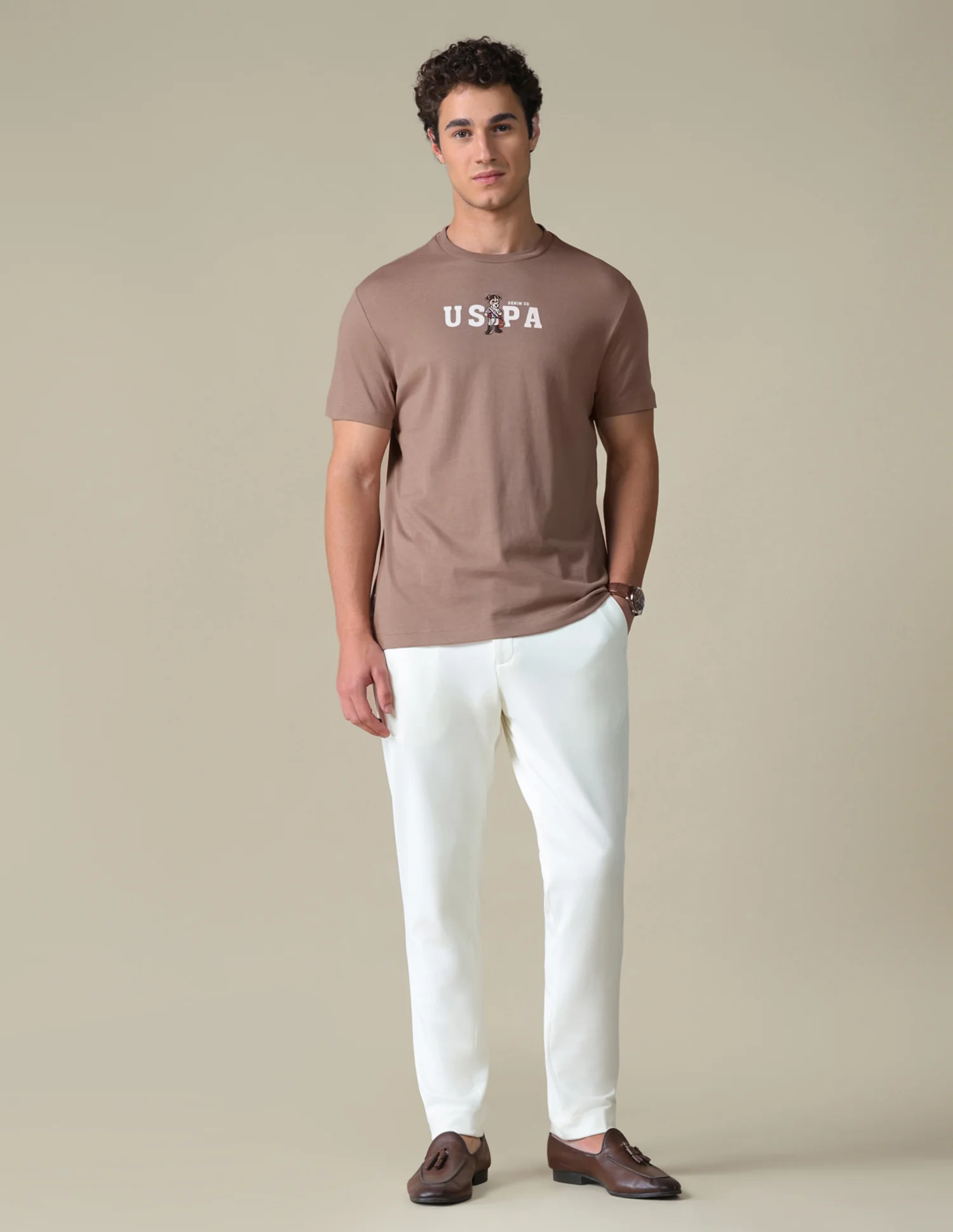 Slim Fit Solid T-Shirt - Image 3