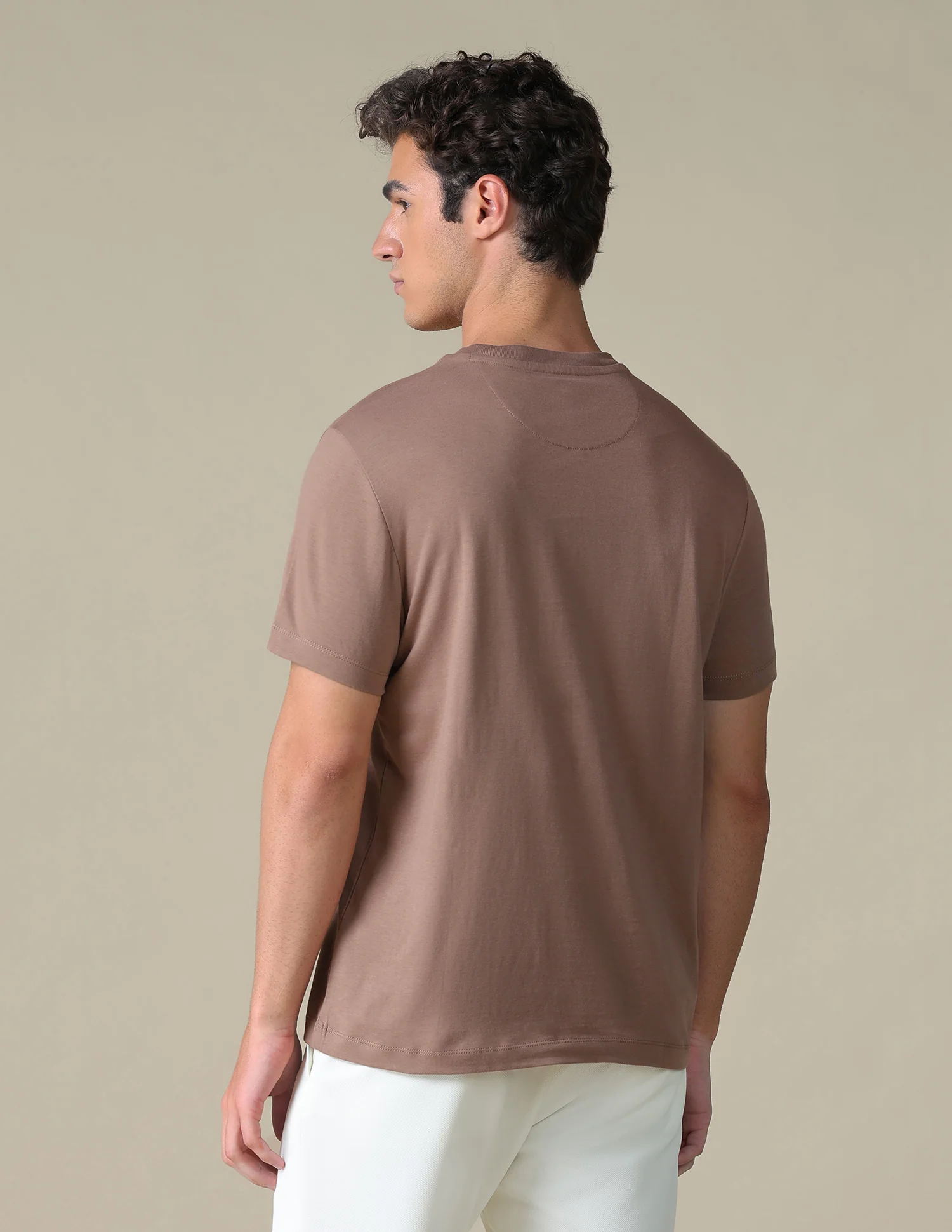Slim Fit Solid T-Shirt - Image 5