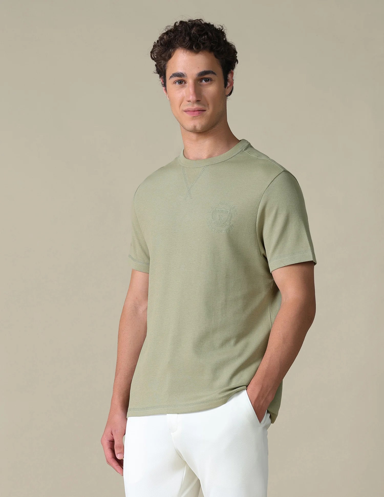 Slim Fit Solid T-Shirt - Image 4