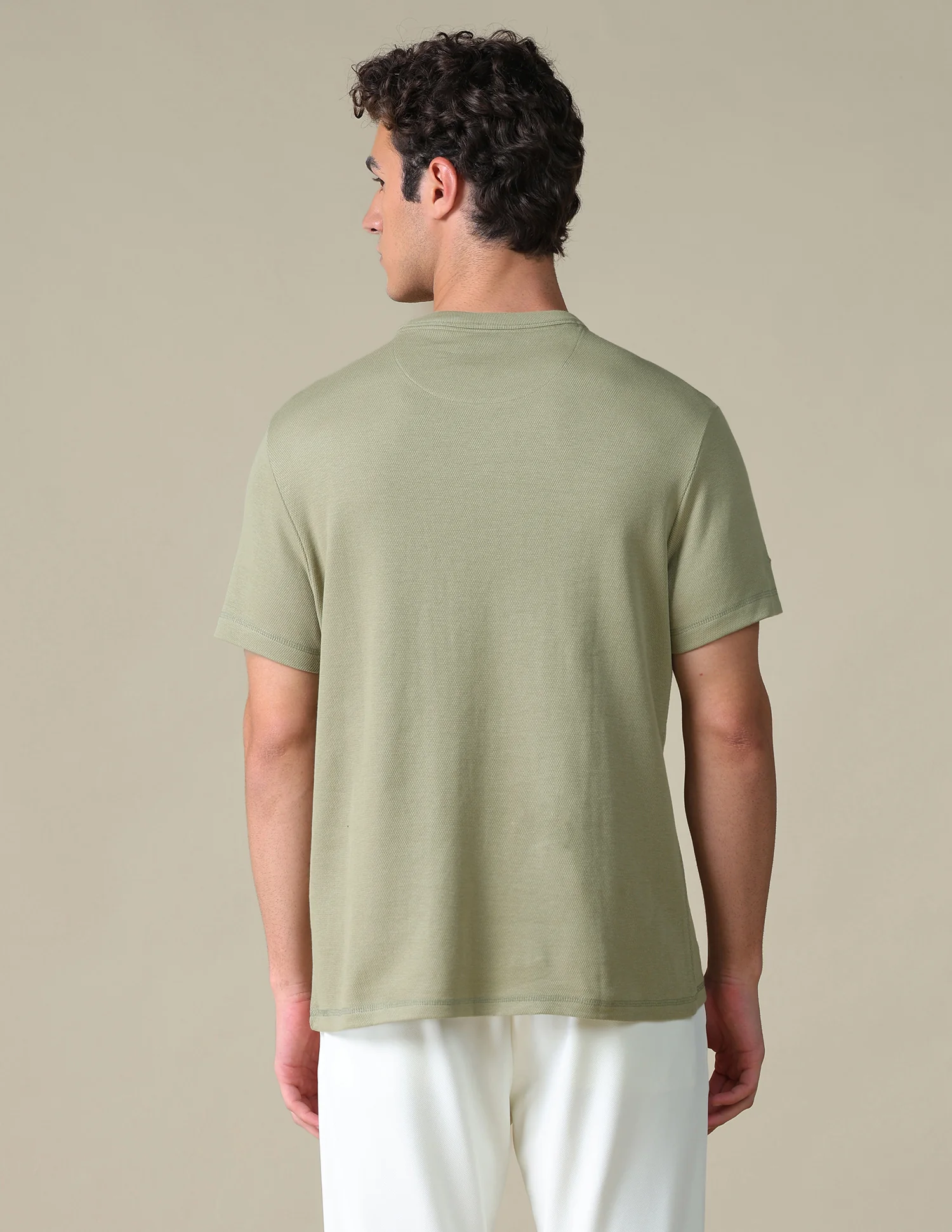 Slim Fit Solid T-Shirt - Image 5