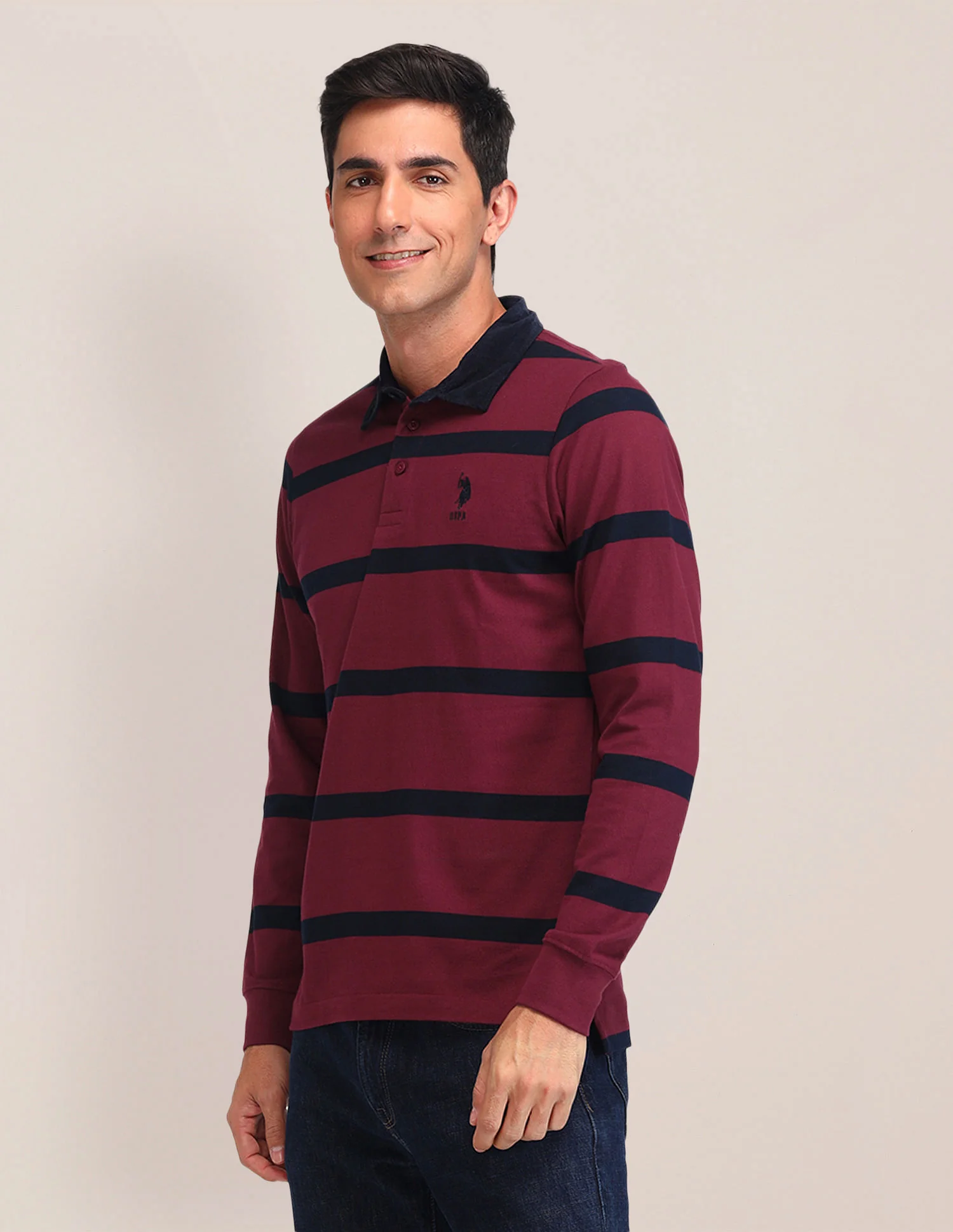 Slim Fit Striped Polo Shirt - Image 4