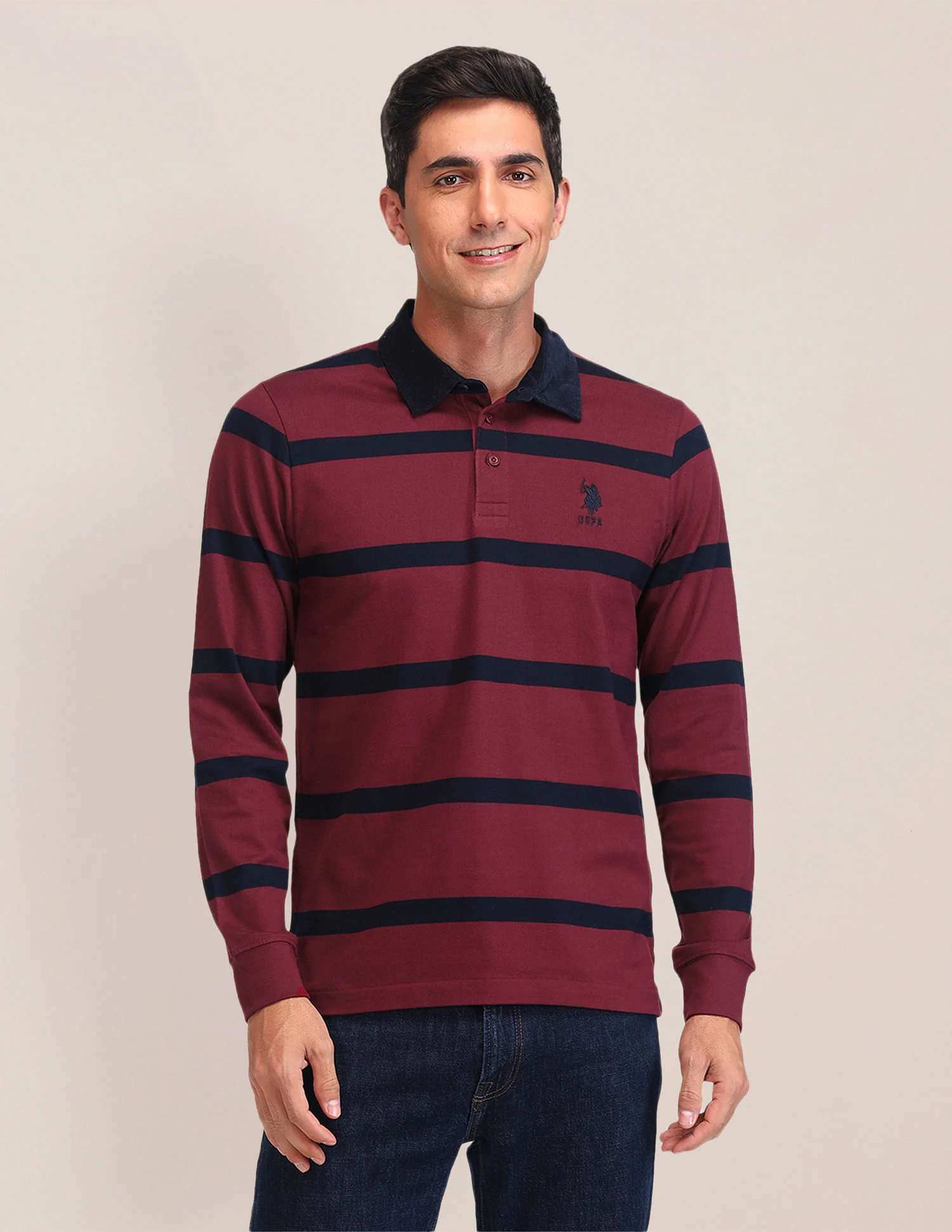 Slim Fit Striped Polo Shirt - Image 6