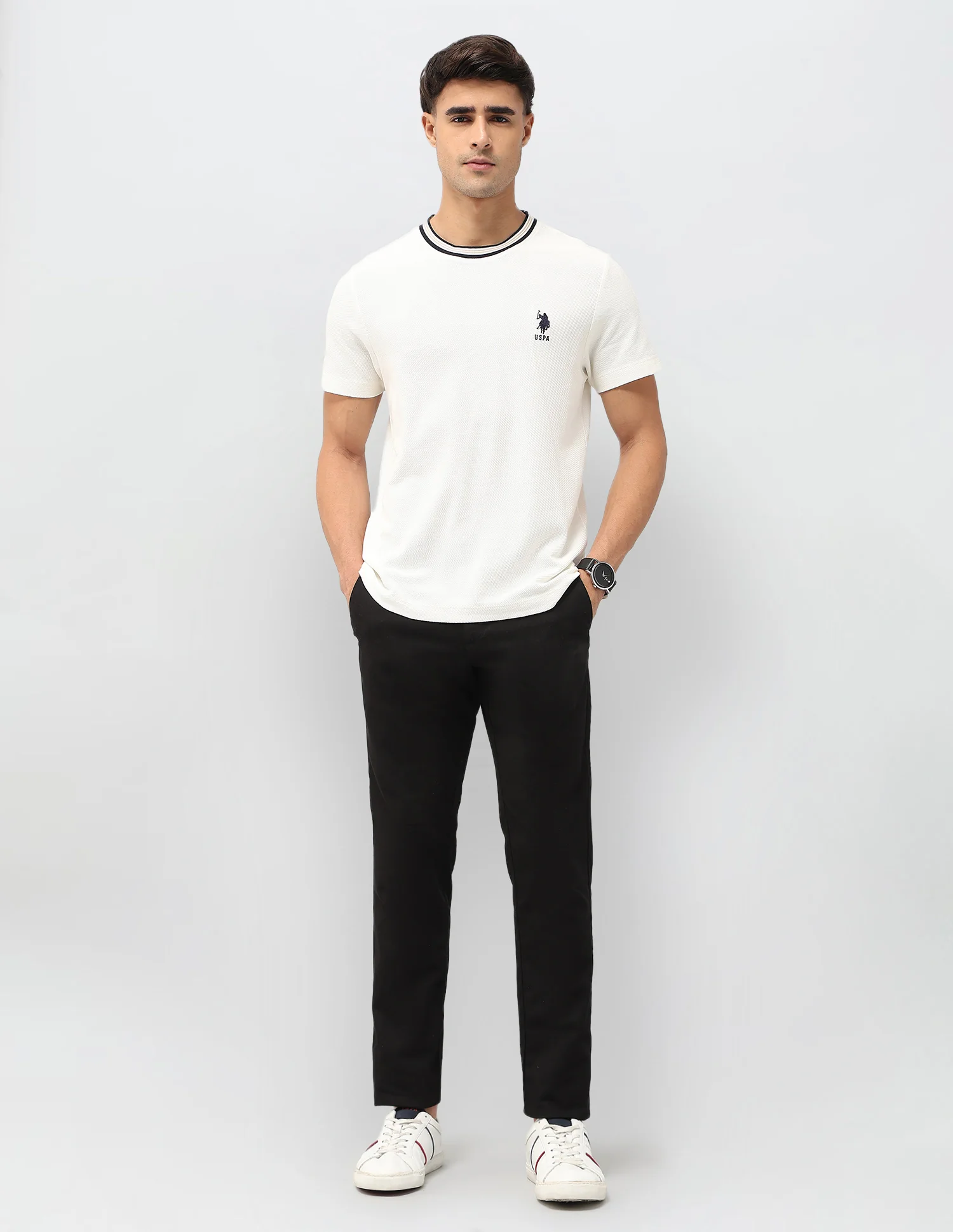 Slim Fit Textured T-Shirt - Image 3