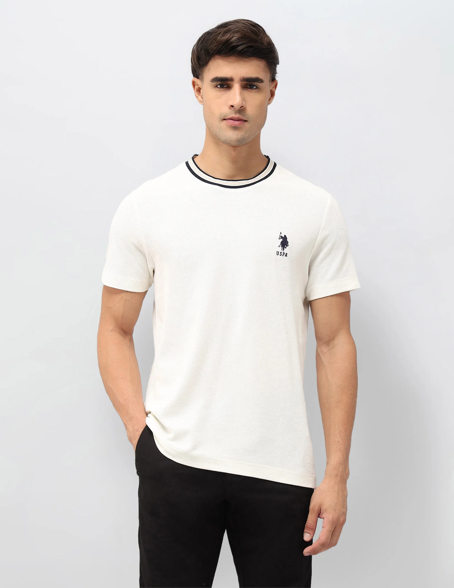 Slim Fit Textured T-Shirt - Image 6