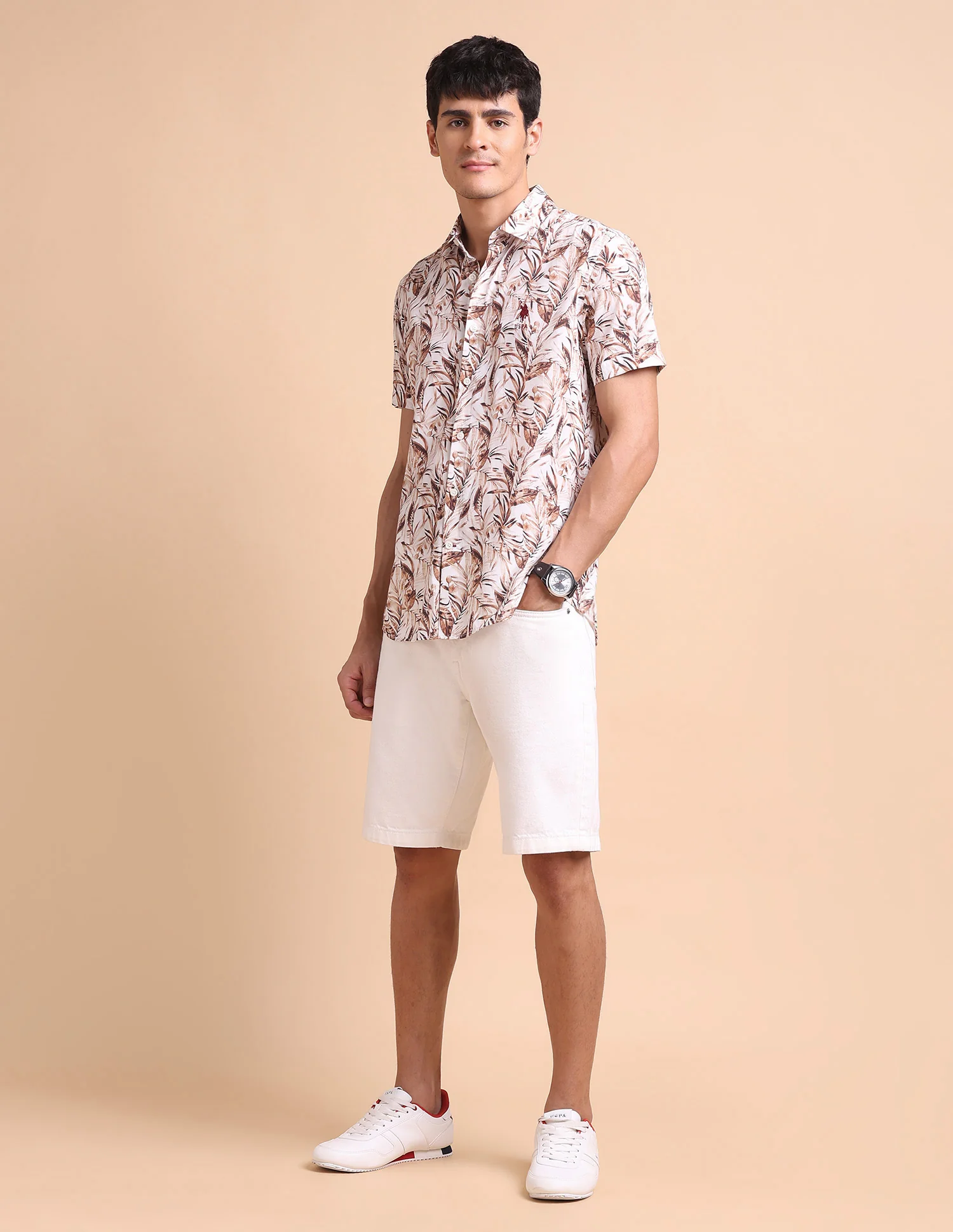 Slim Fit Tropical Printed Shirt - Image 3