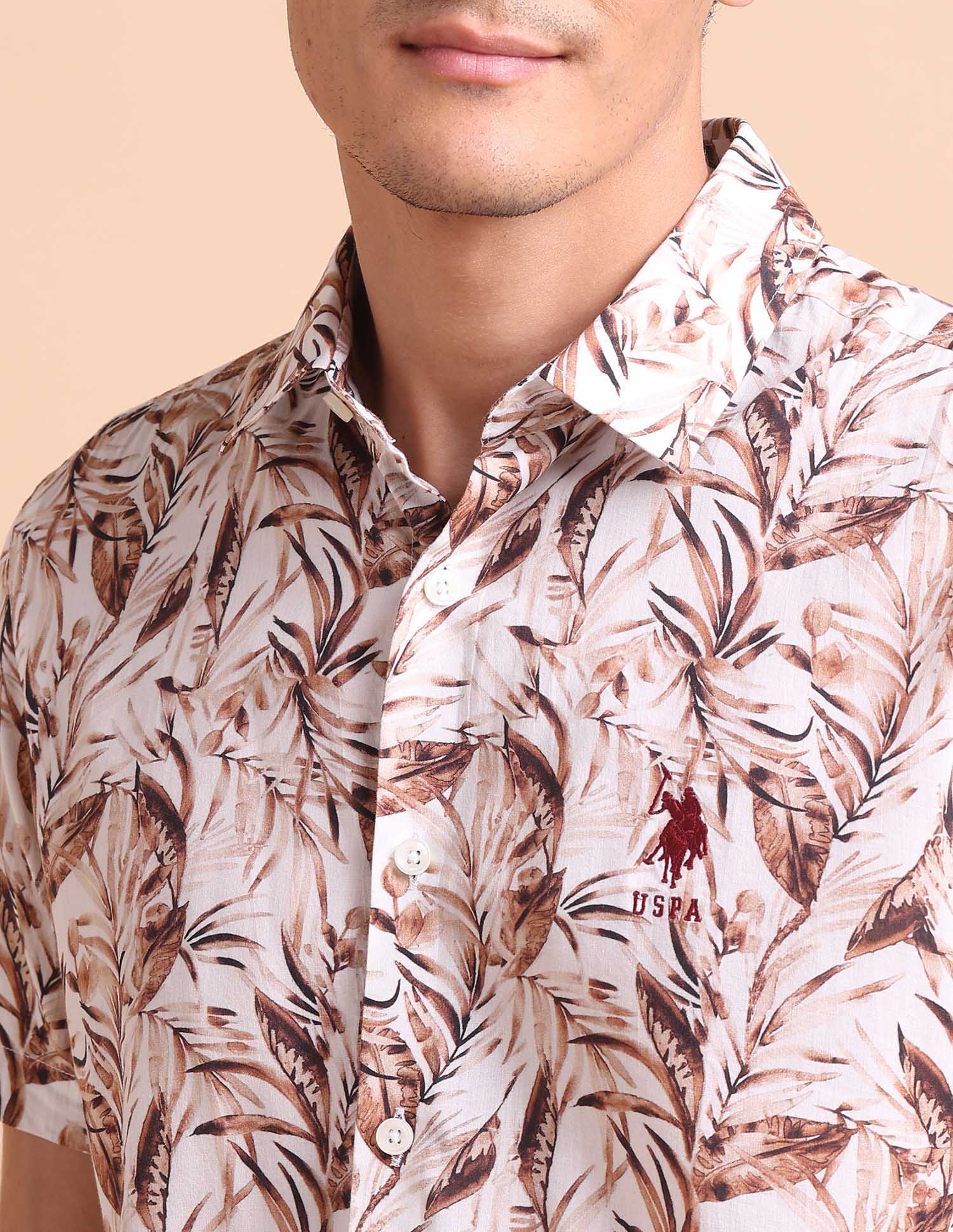 Slim Fit Tropical Printed Shirt - Image 6