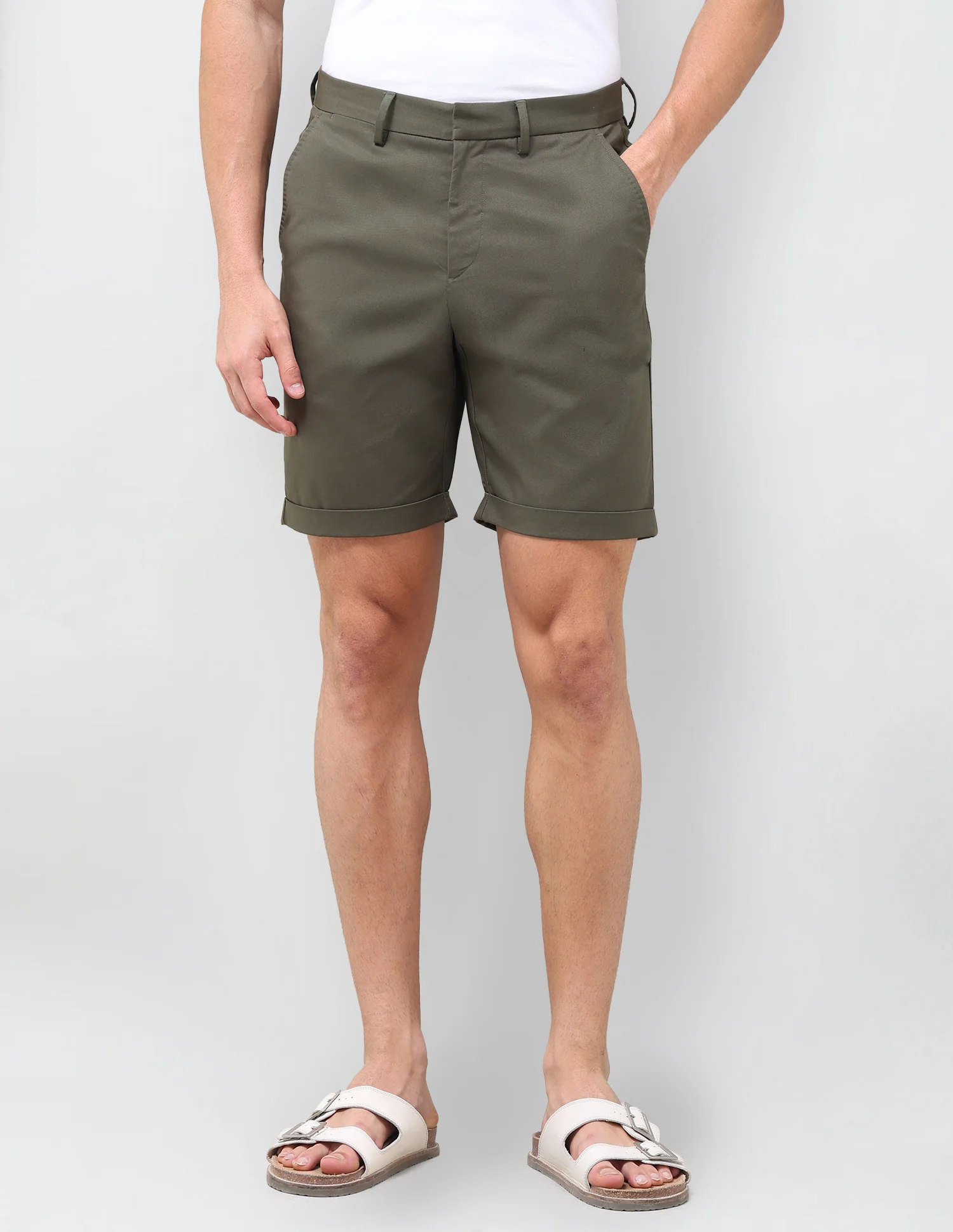 Slim Fit Twill Chino Shorts - Image 6