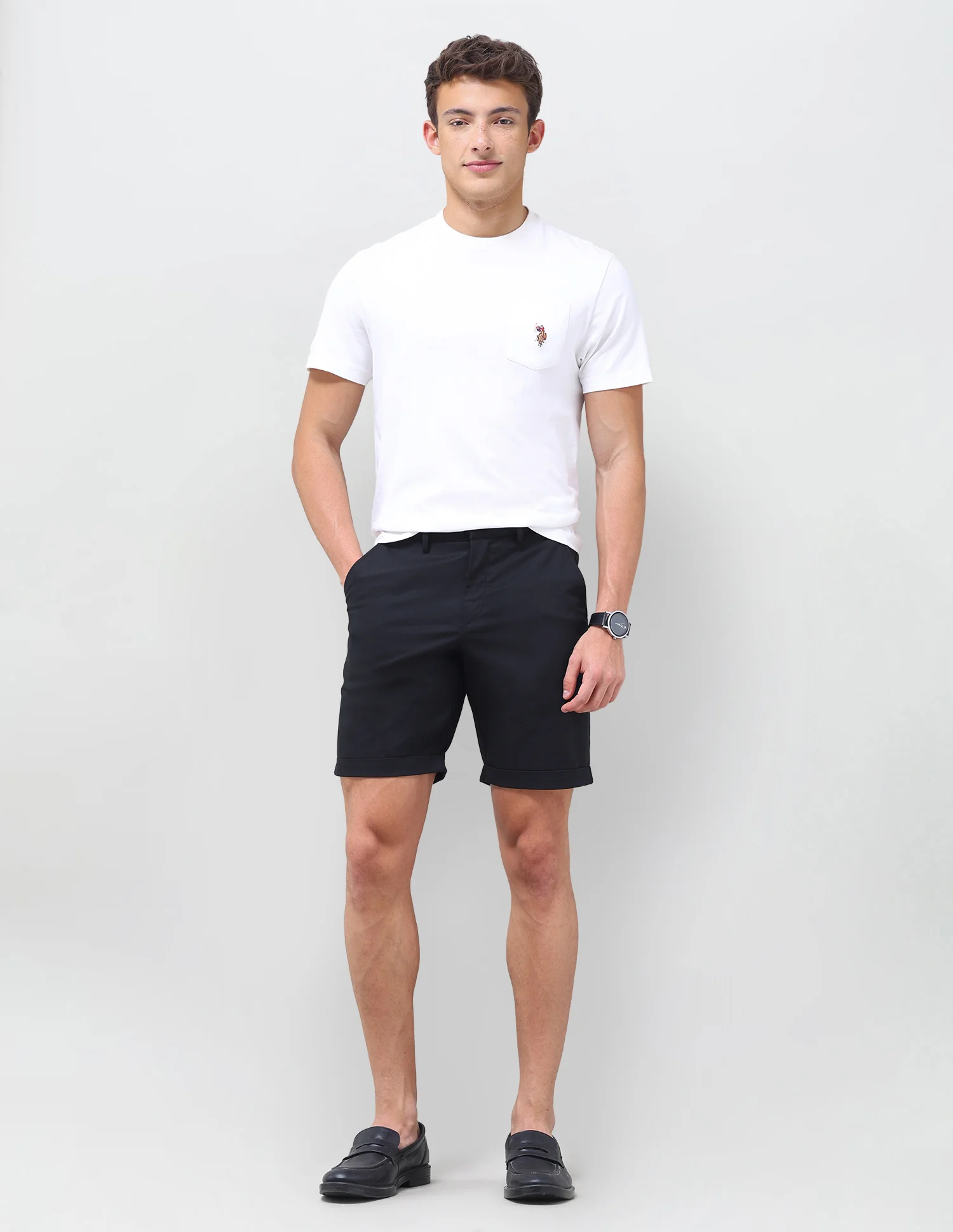 Slim Fit Twill Chino Shorts - Image 3