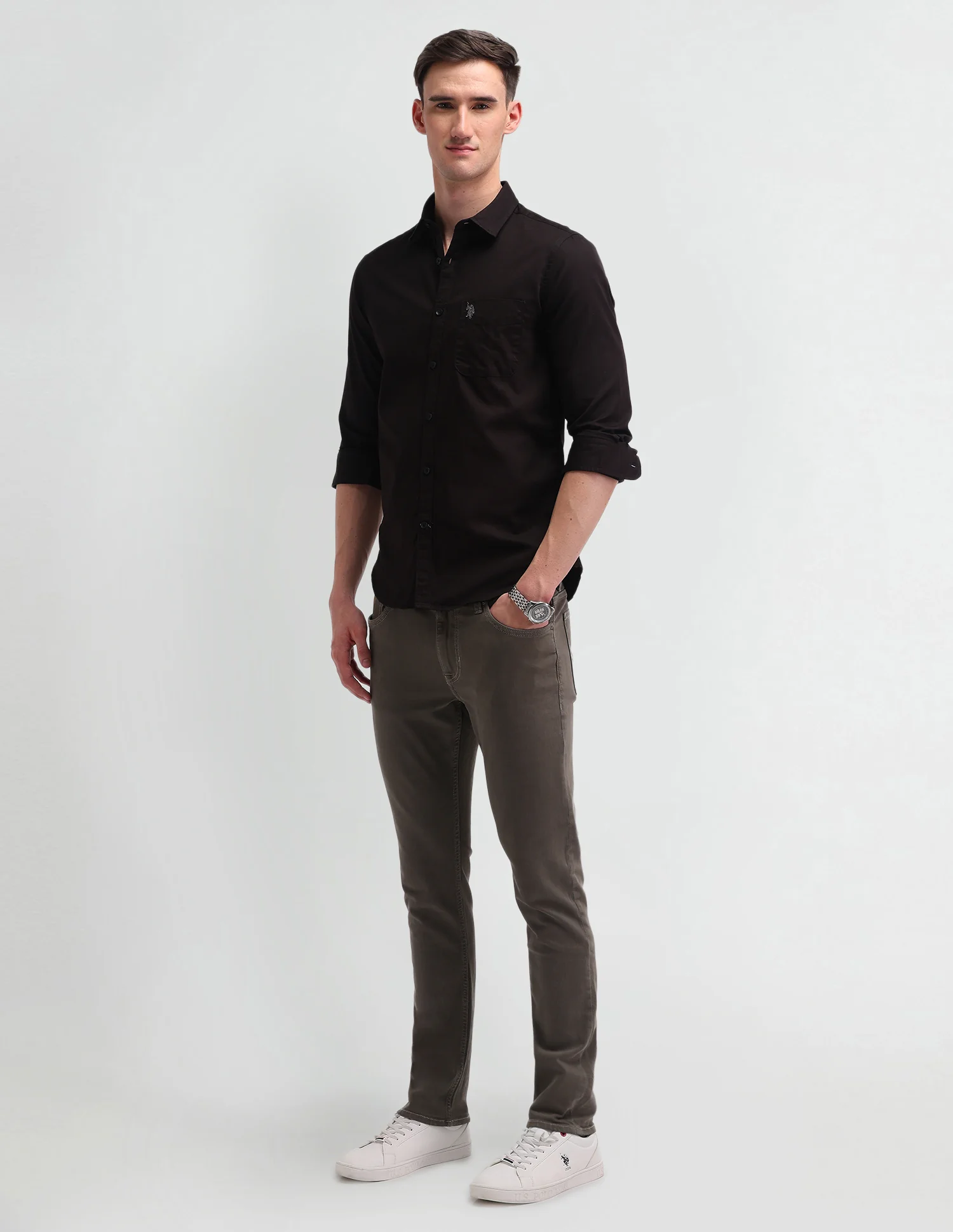 Slim Fit Twill Shirt - Image 3