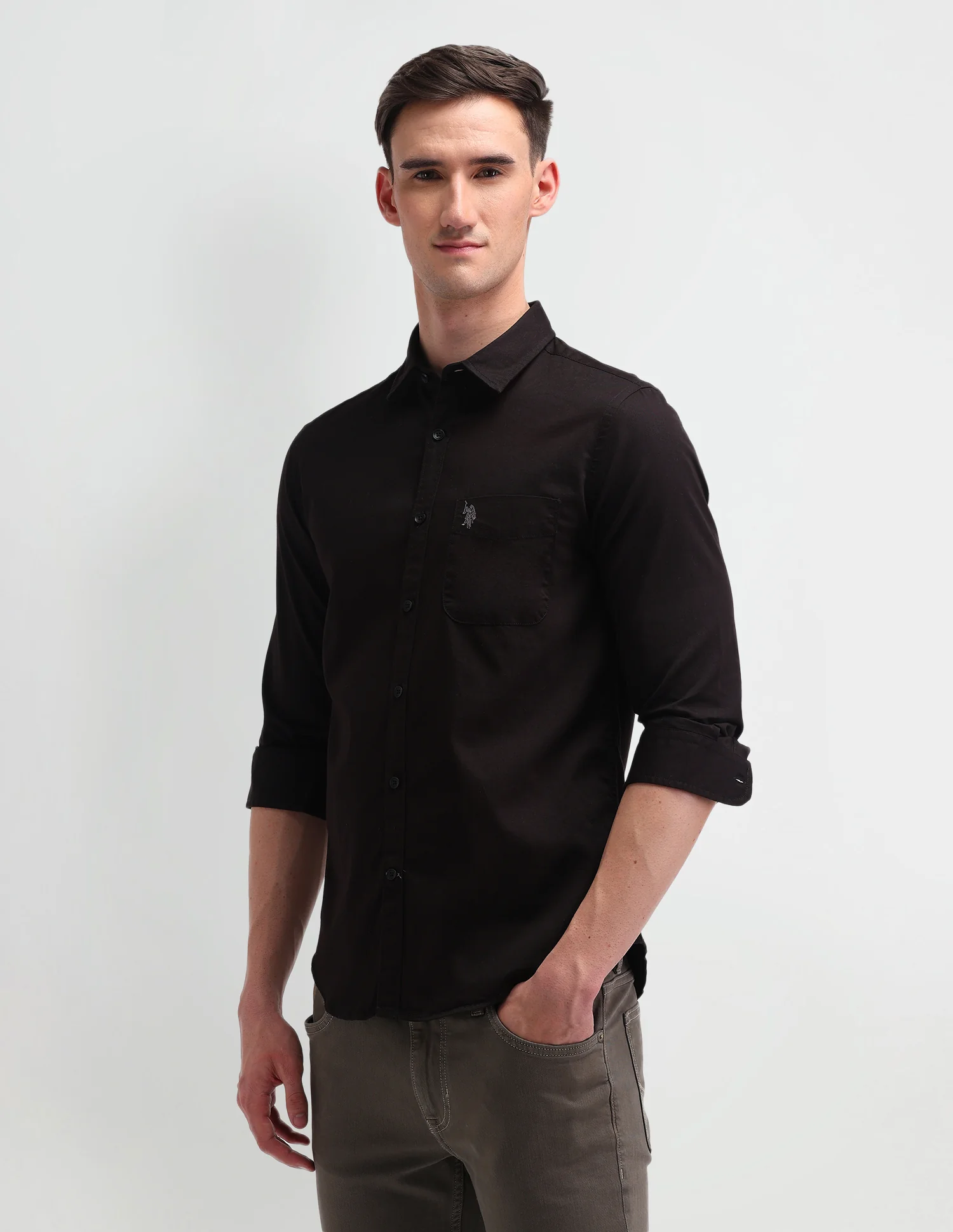 Slim Fit Twill Shirt - Image 4