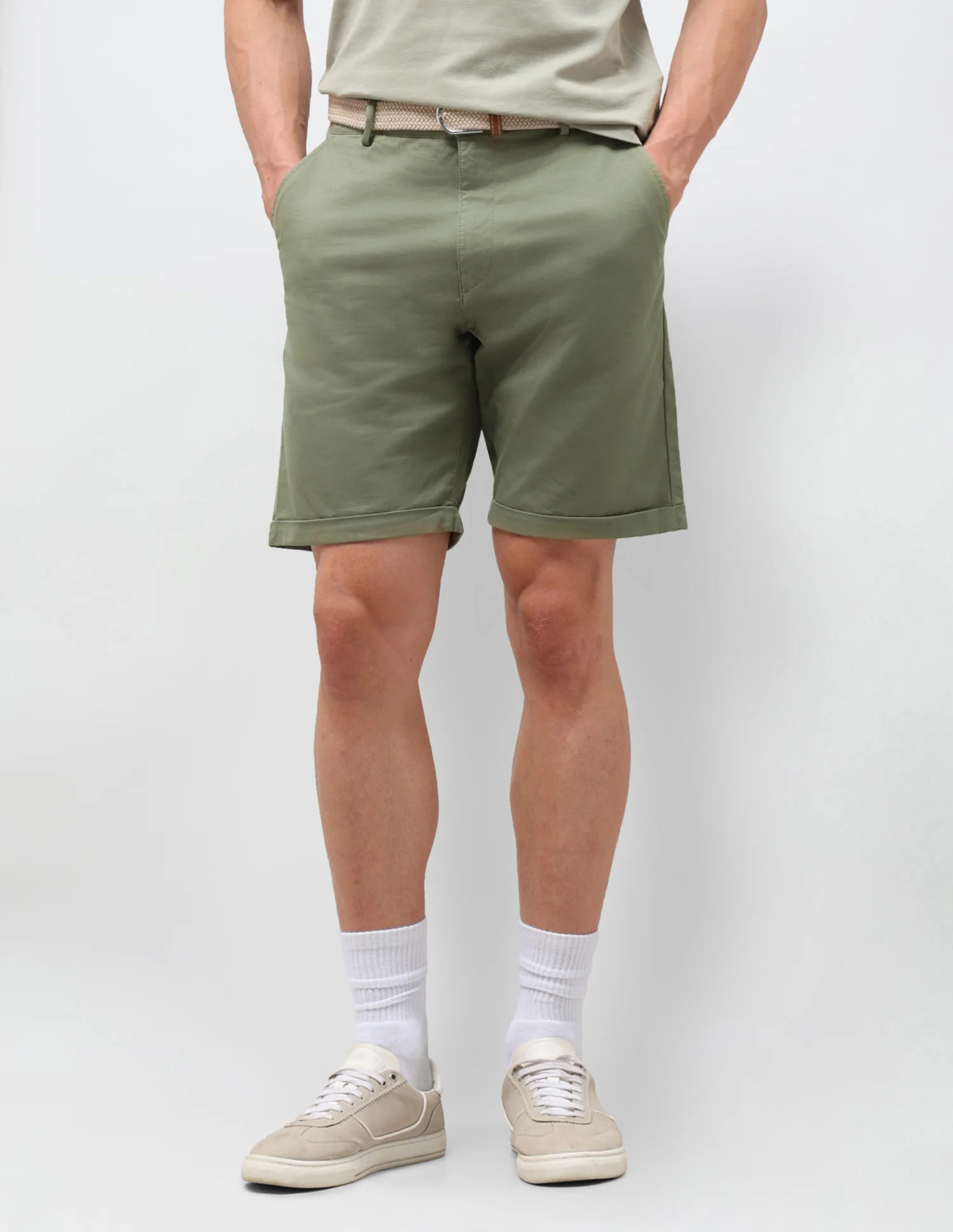 Slim Fit Twill Shorts