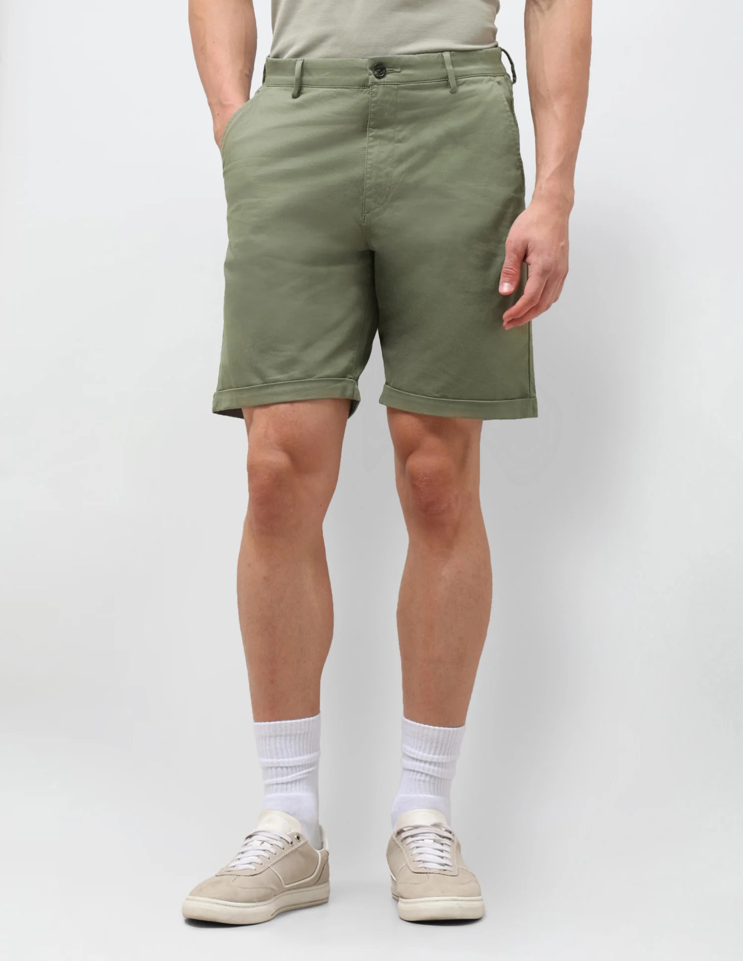 Slim Fit Twill Shorts - Image 6