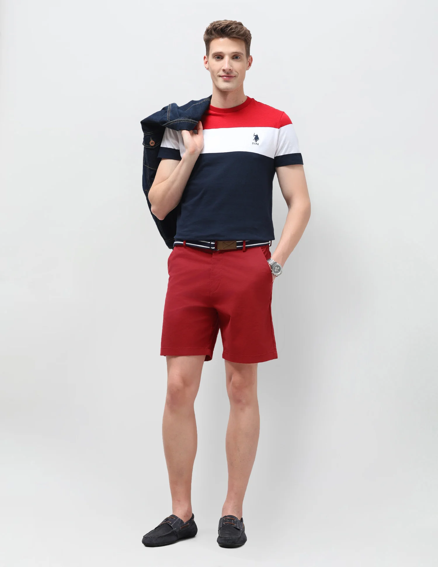 Slim Fit Twill Shorts - Image 3
